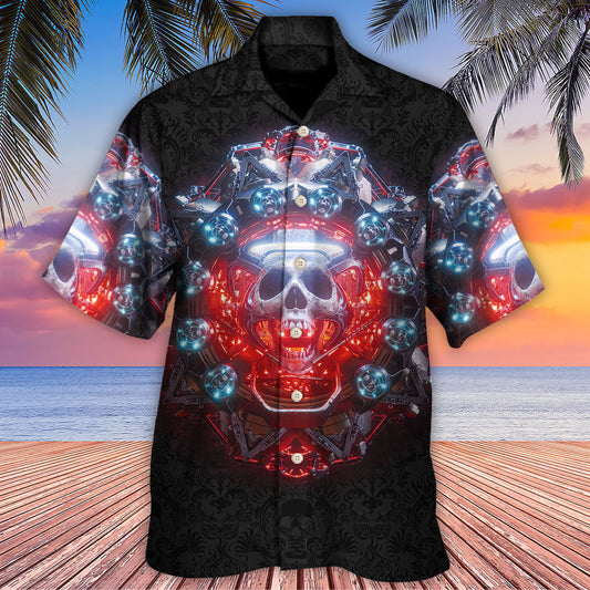 Skull Electric Dream Or Die - Hawaiian Shirt - Owl Ohh
