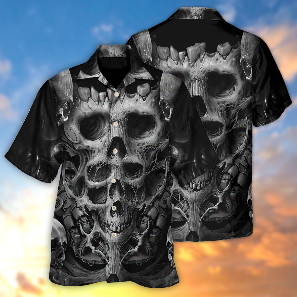 Skull Dark Inner Demons - Hawaiian Shirt - Owl Ohh
