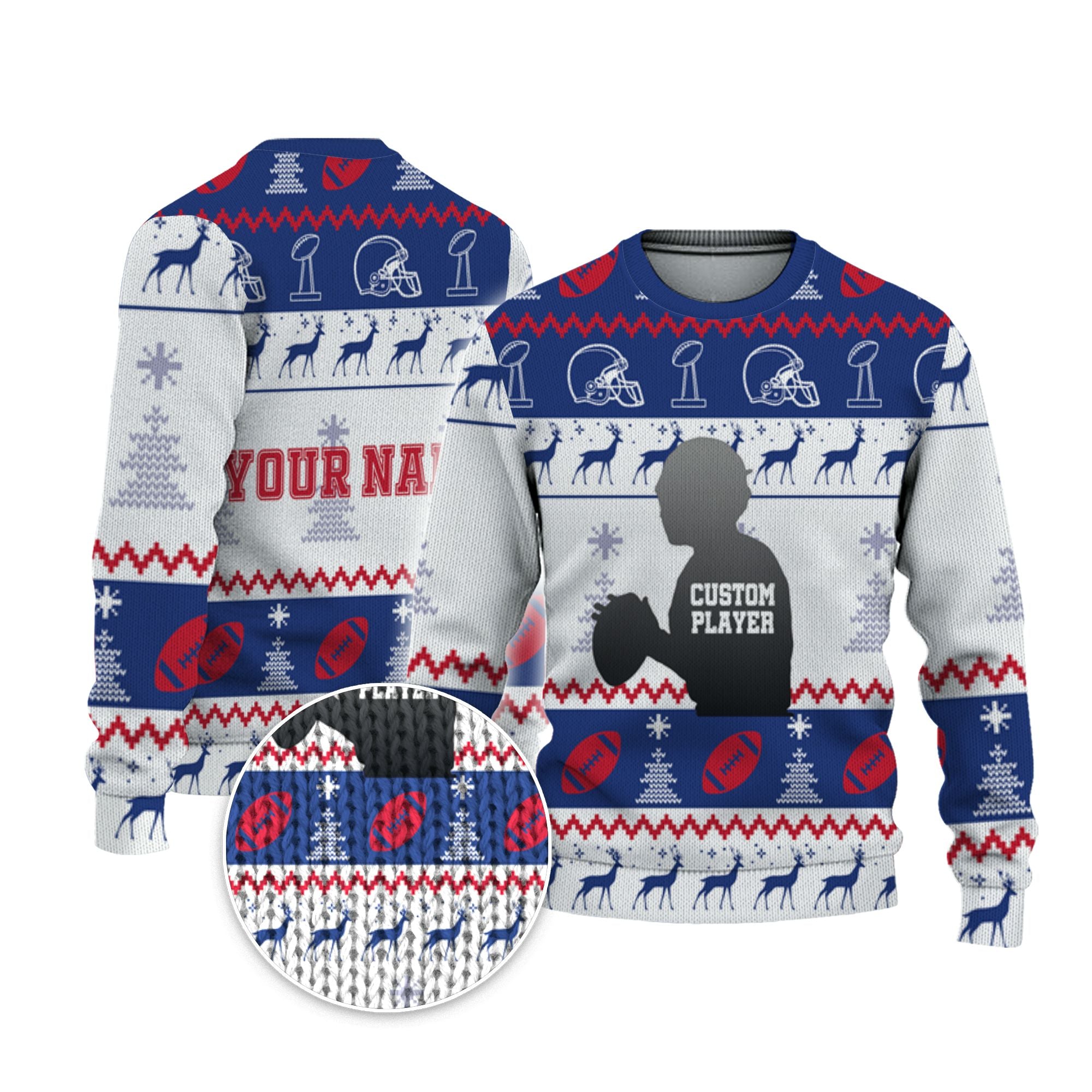 customized-player-american-football-ugly-christmas-sweater-white-and-blue-bb-vdd40-1275