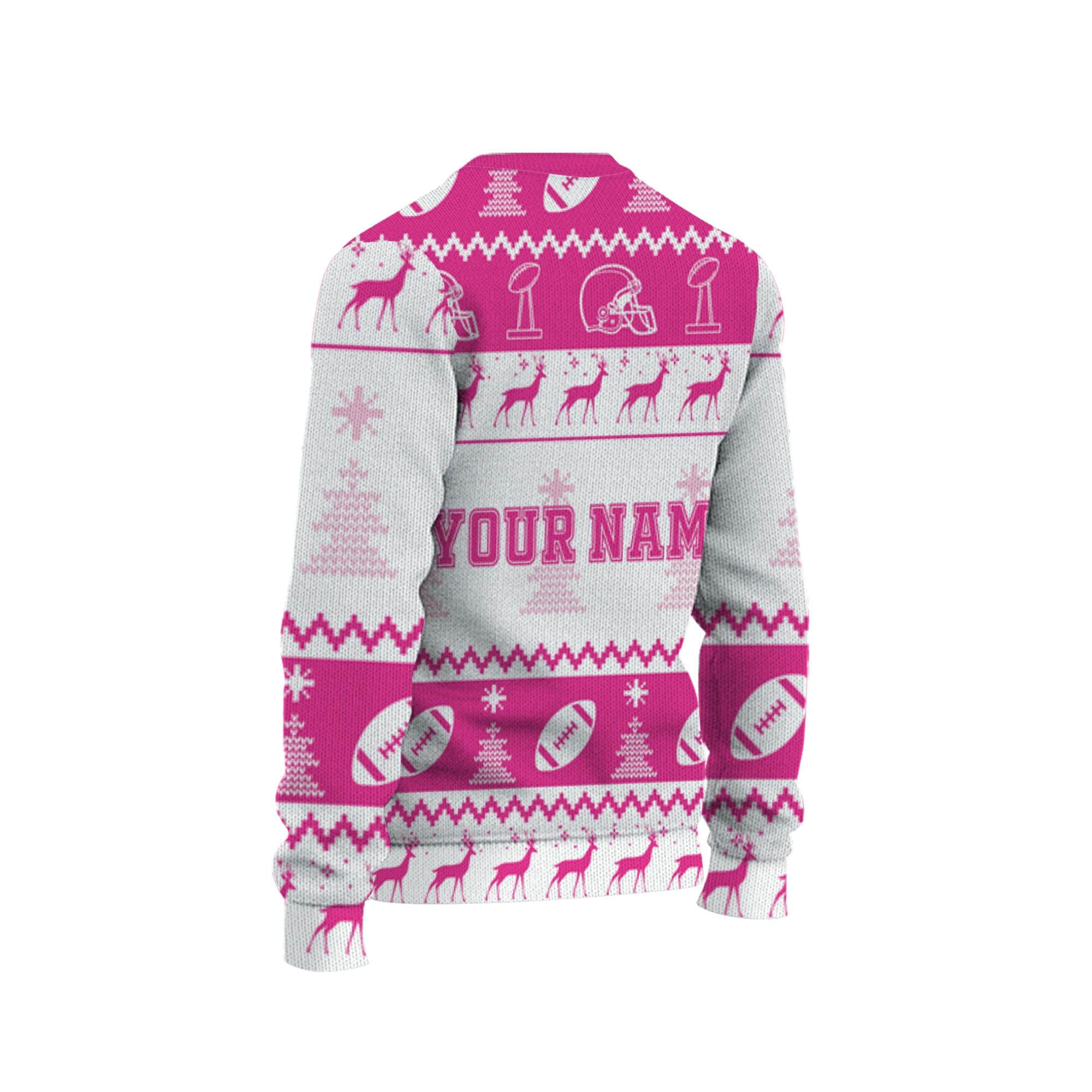 customized-your-team-american-football-ugly-christmas-sweater-pink-and-white-vdd39-7811
