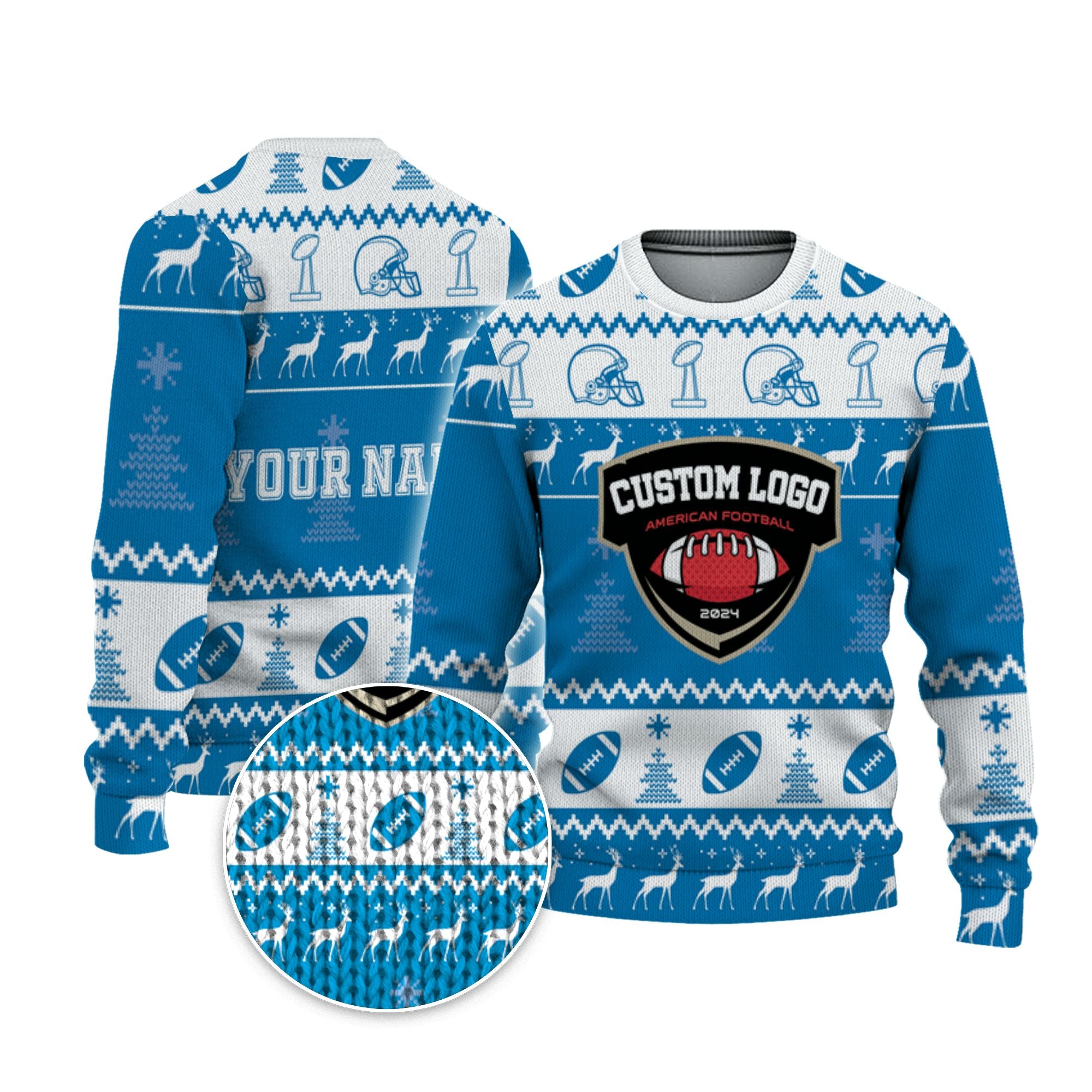 customized-your-team-american-football-ugly-christmas-sweater-blue-and-white-detroit-vdd39-6772