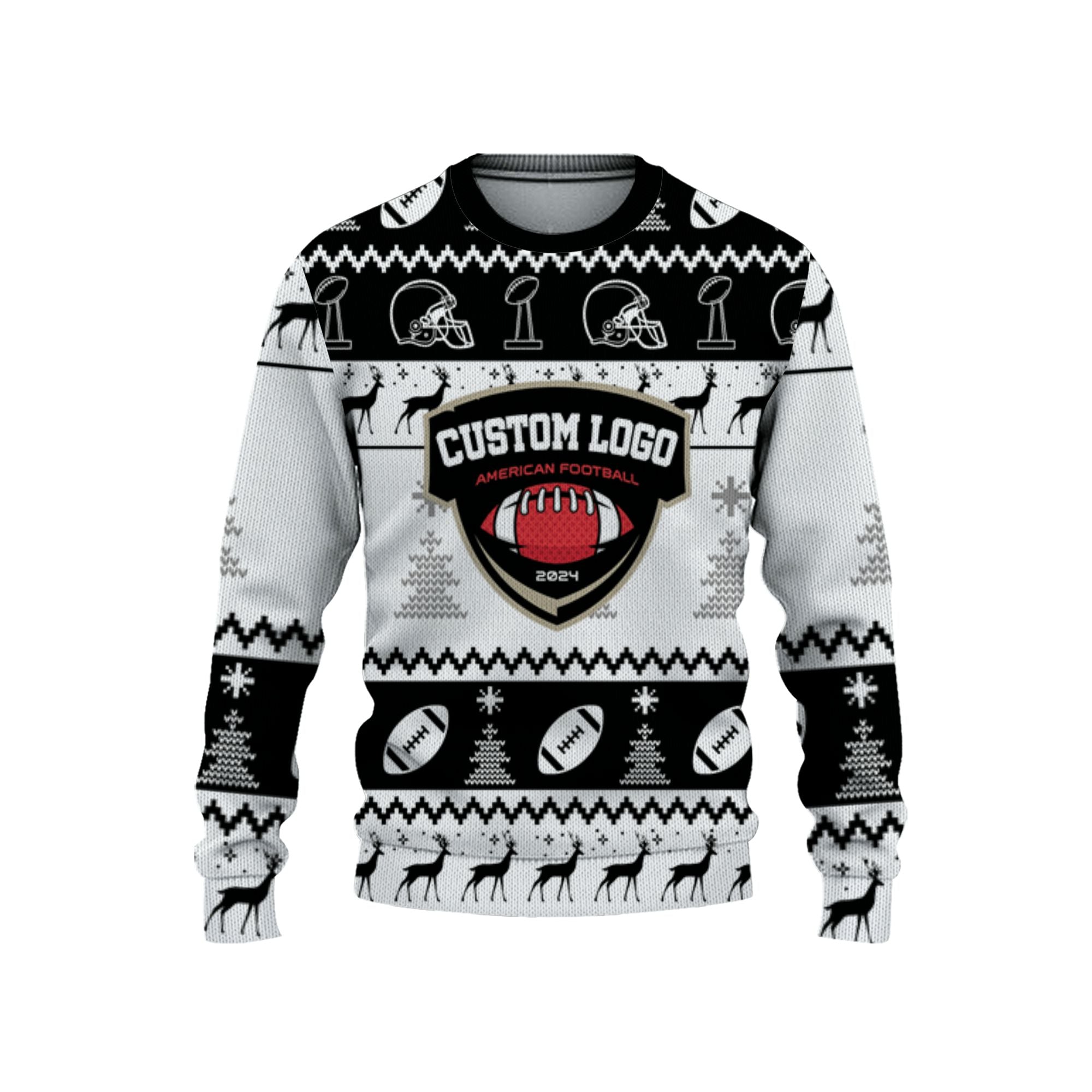 customized-your-team-american-football-ugly-christmas-sweater-black-and-white-las-vegas-vdd39-9395