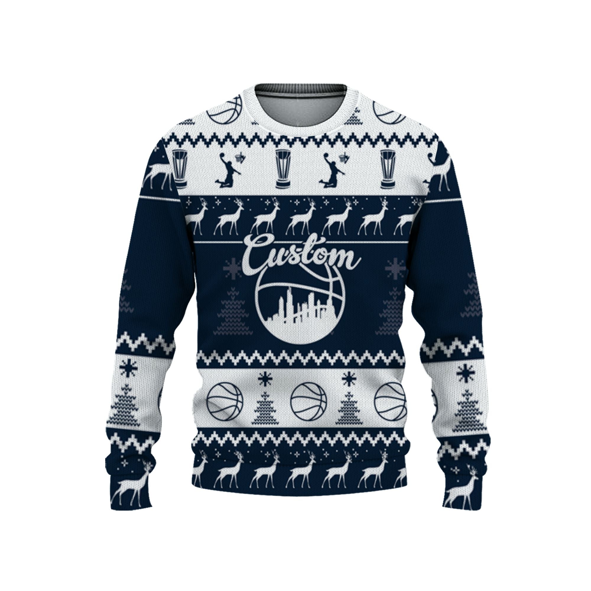 customized-your-team-basketball-ugly-christmas-sweater-navy-and-white-dallas-vdd37-8669