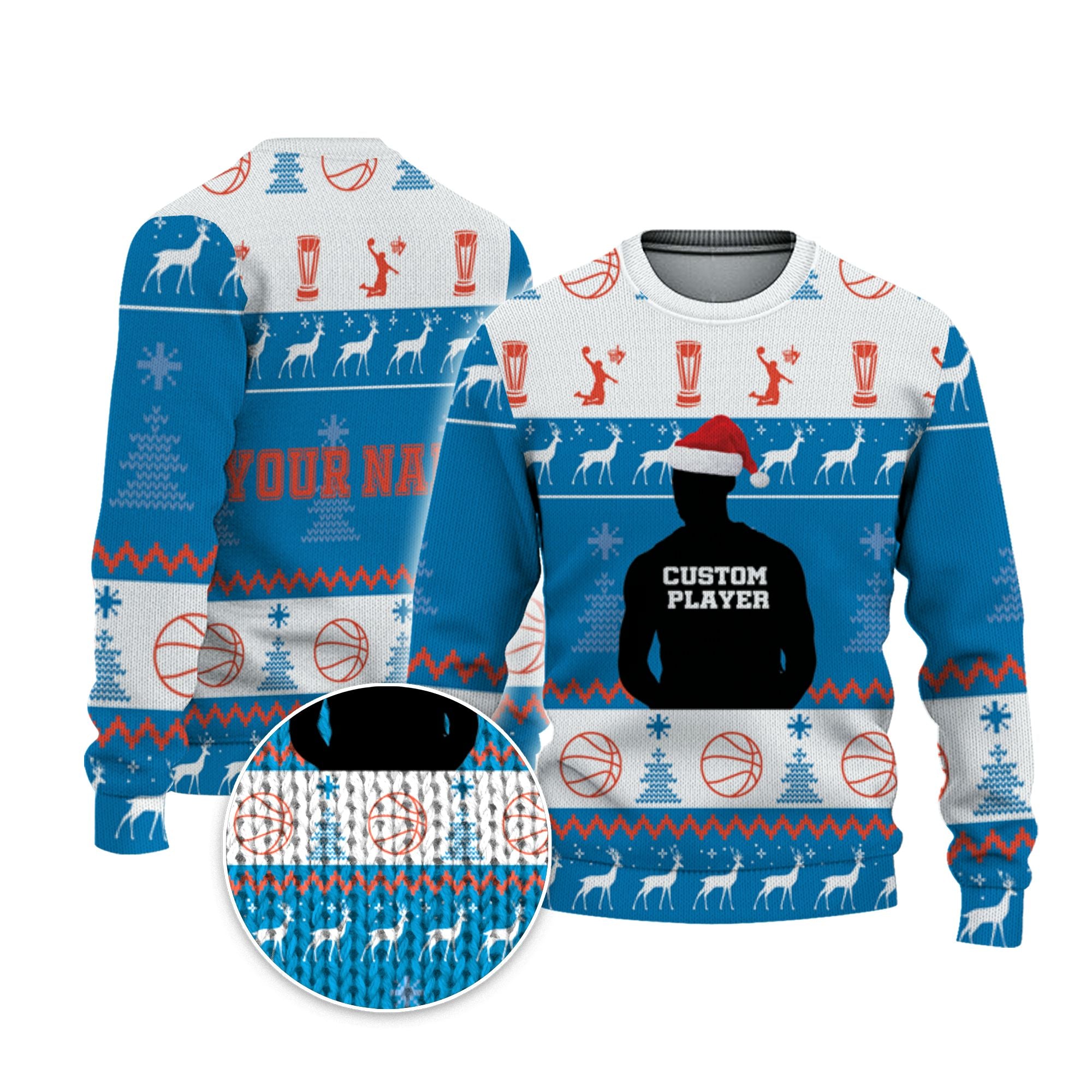 customized-player-basketball-ugly-christmas-sweater-blue-orange-and-white-oklahoma-vdd37-3692