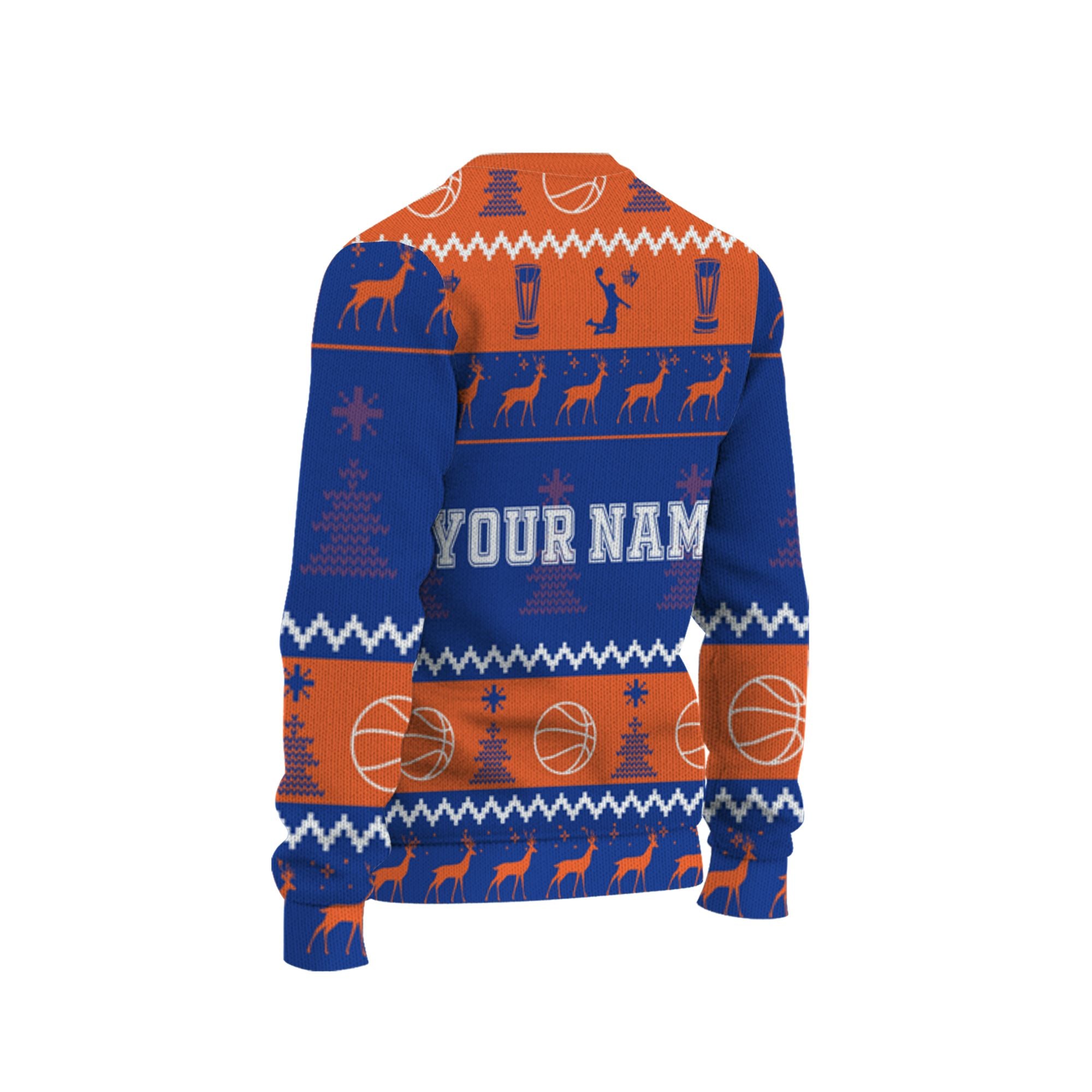 customized-player-basketball-ugly-christmas-sweater-blue-and-orange-new-york-vdd37-5470