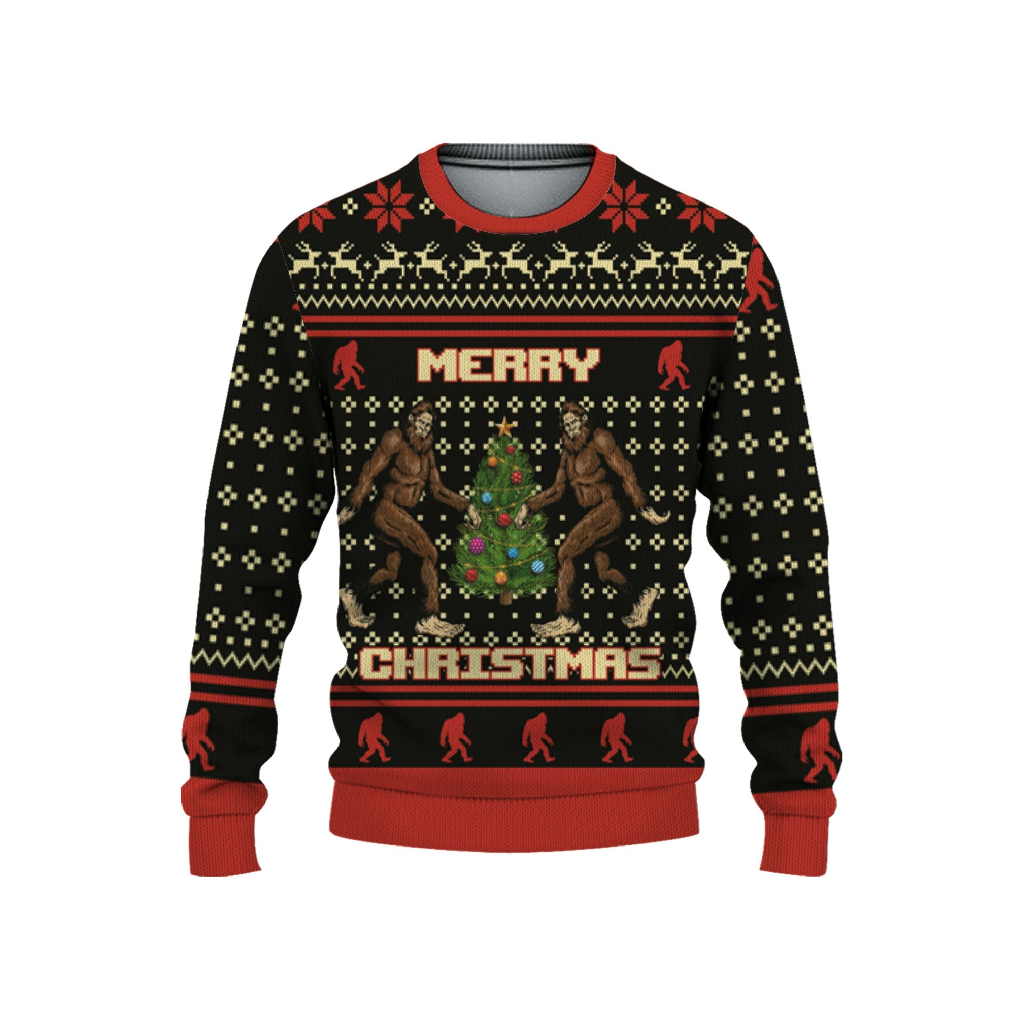 personalize-christmas-ugly-bigfoot-red-nda52-9085