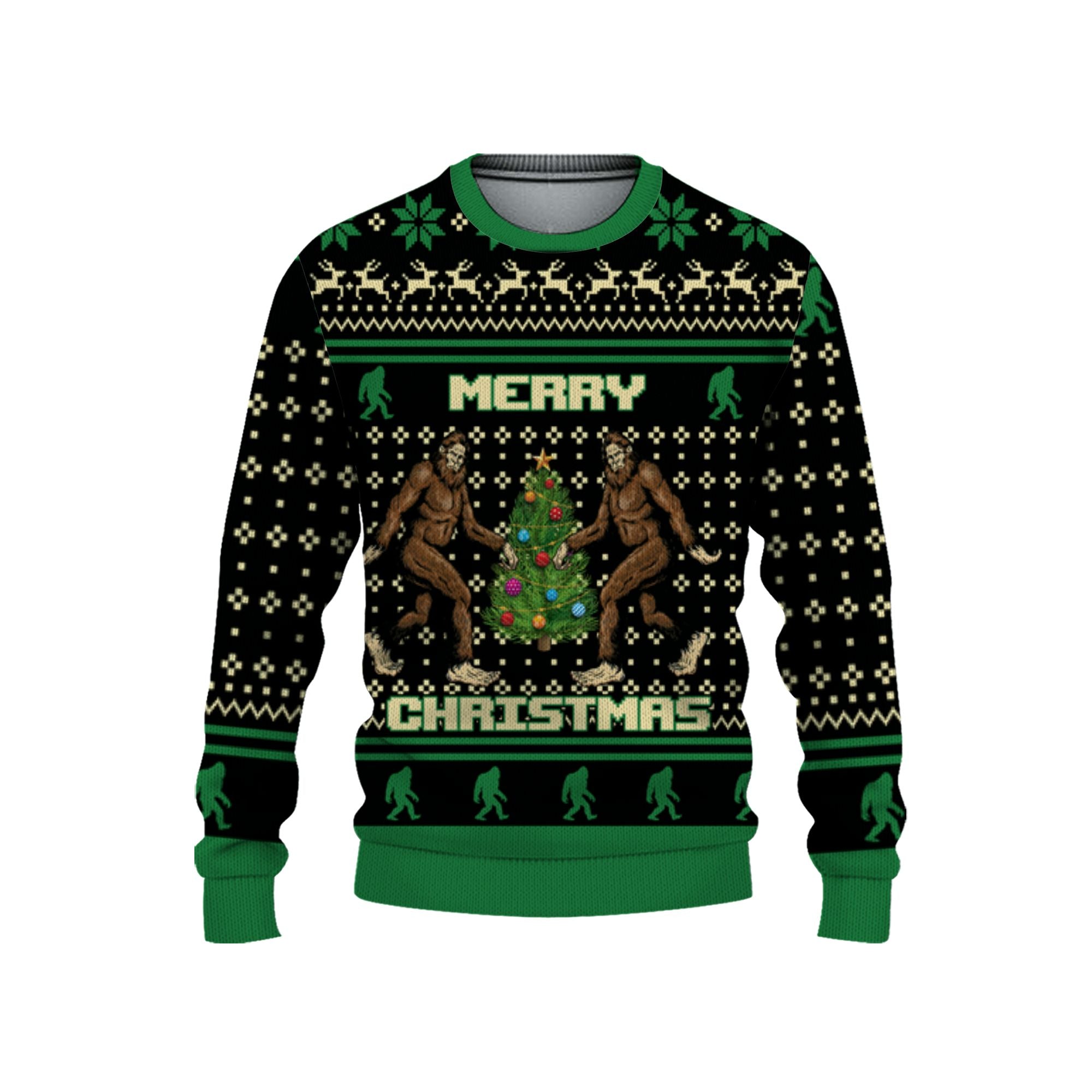 personalize-christmas-ugly-bigfoot-green-nda52-9958