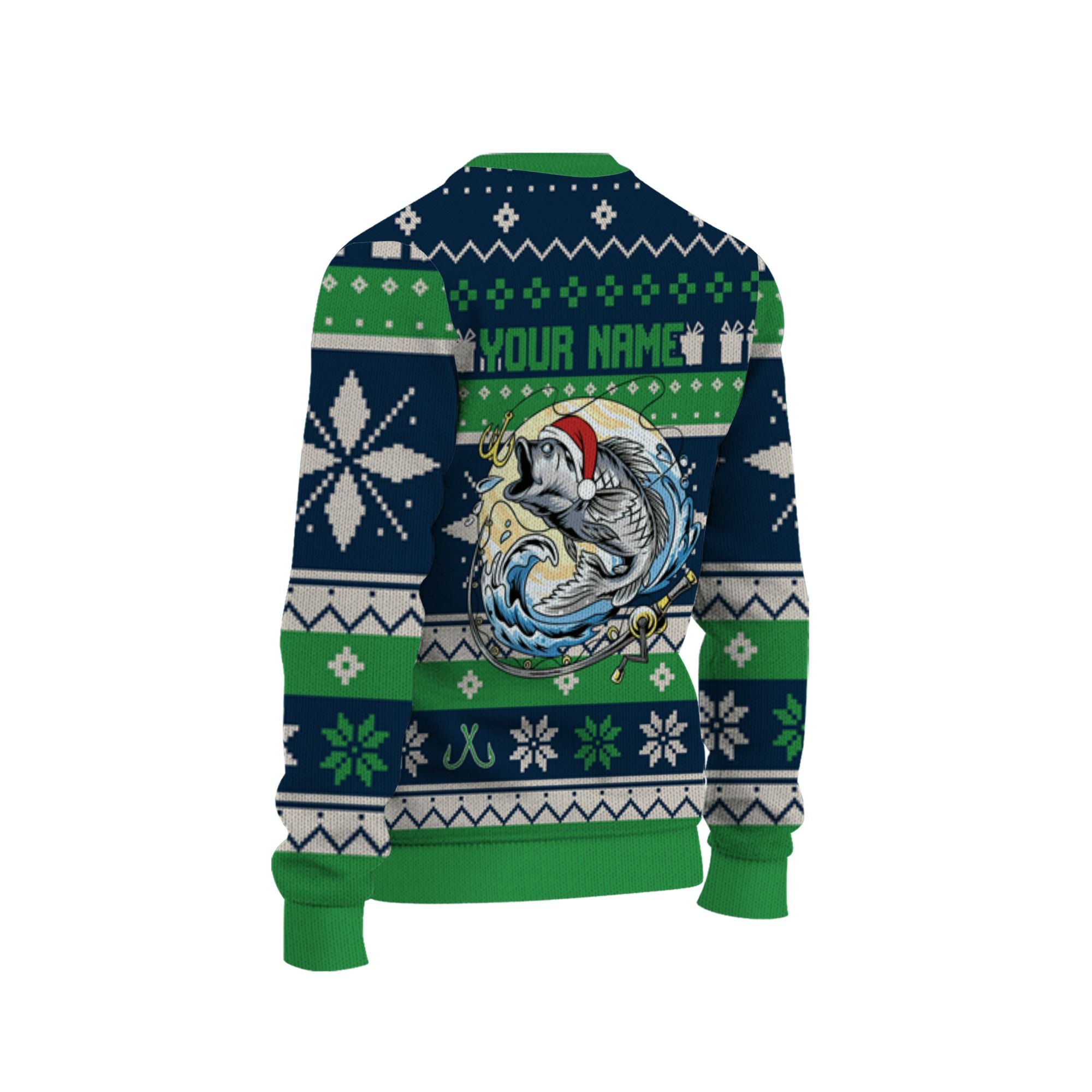 personalize-fishing-christmas-ugly-sweater-awesome-green-nda51-8863
