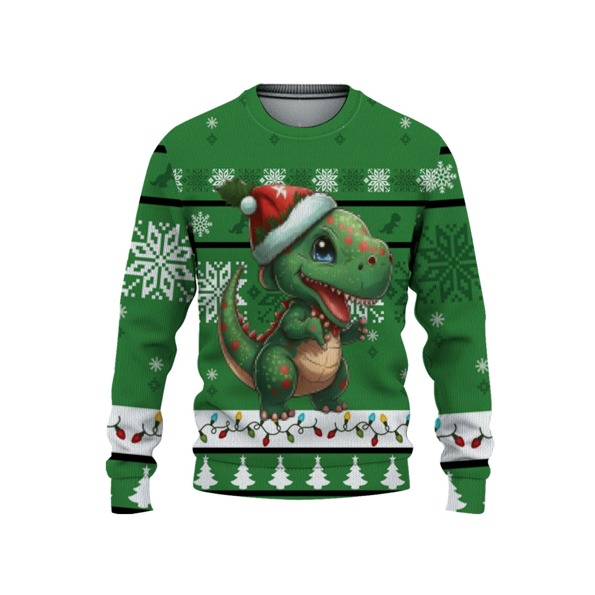 personalize-christmas-ugly-cute-dino-baby-christmas-green-nda49-1634