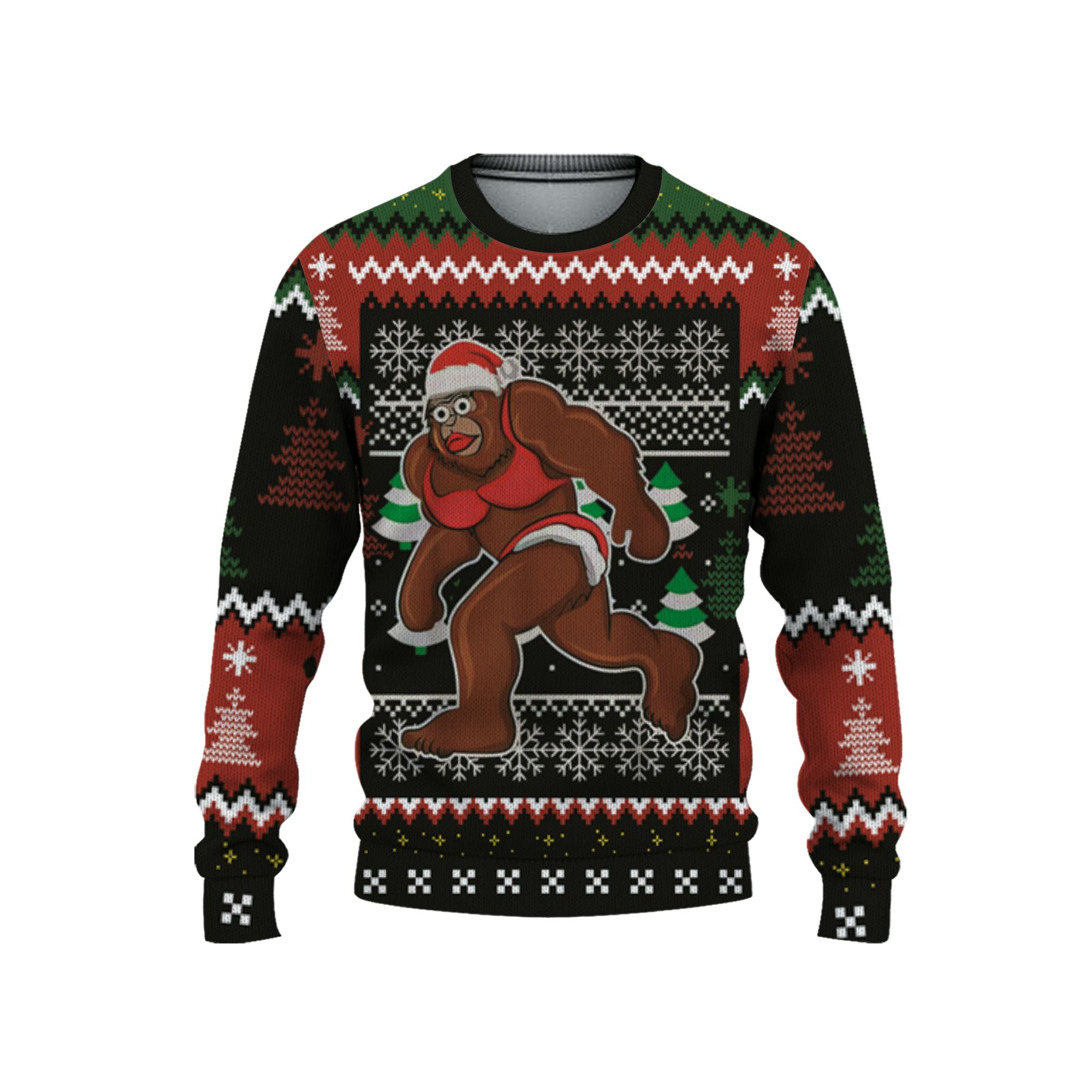 custom-christmas-funny-bikini-sasquatch-ugly-sweater-tka90-7156