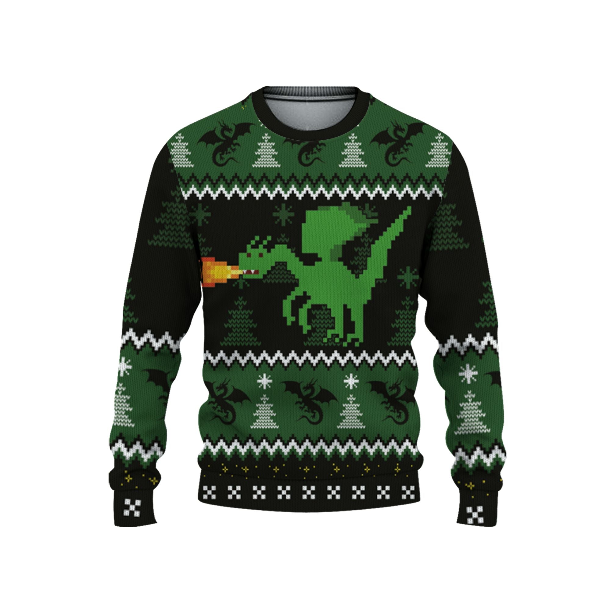 custom-christmas-funny-green-dragon-ugly-sweater-tka91-5181