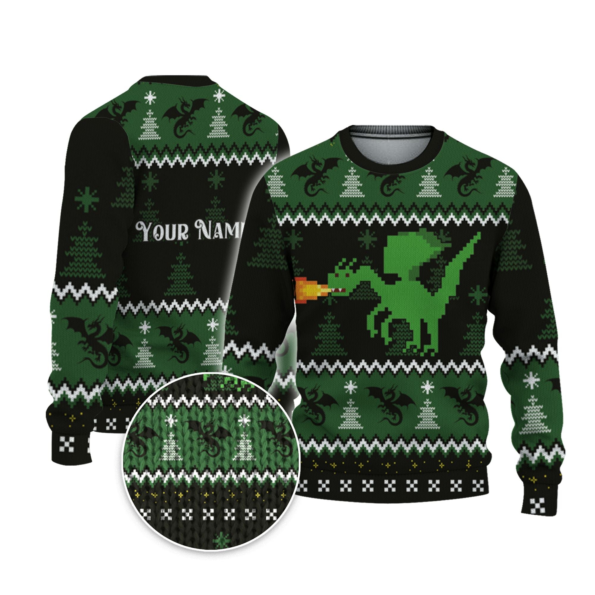 custom-christmas-funny-green-dragon-ugly-sweater-tka91-5181