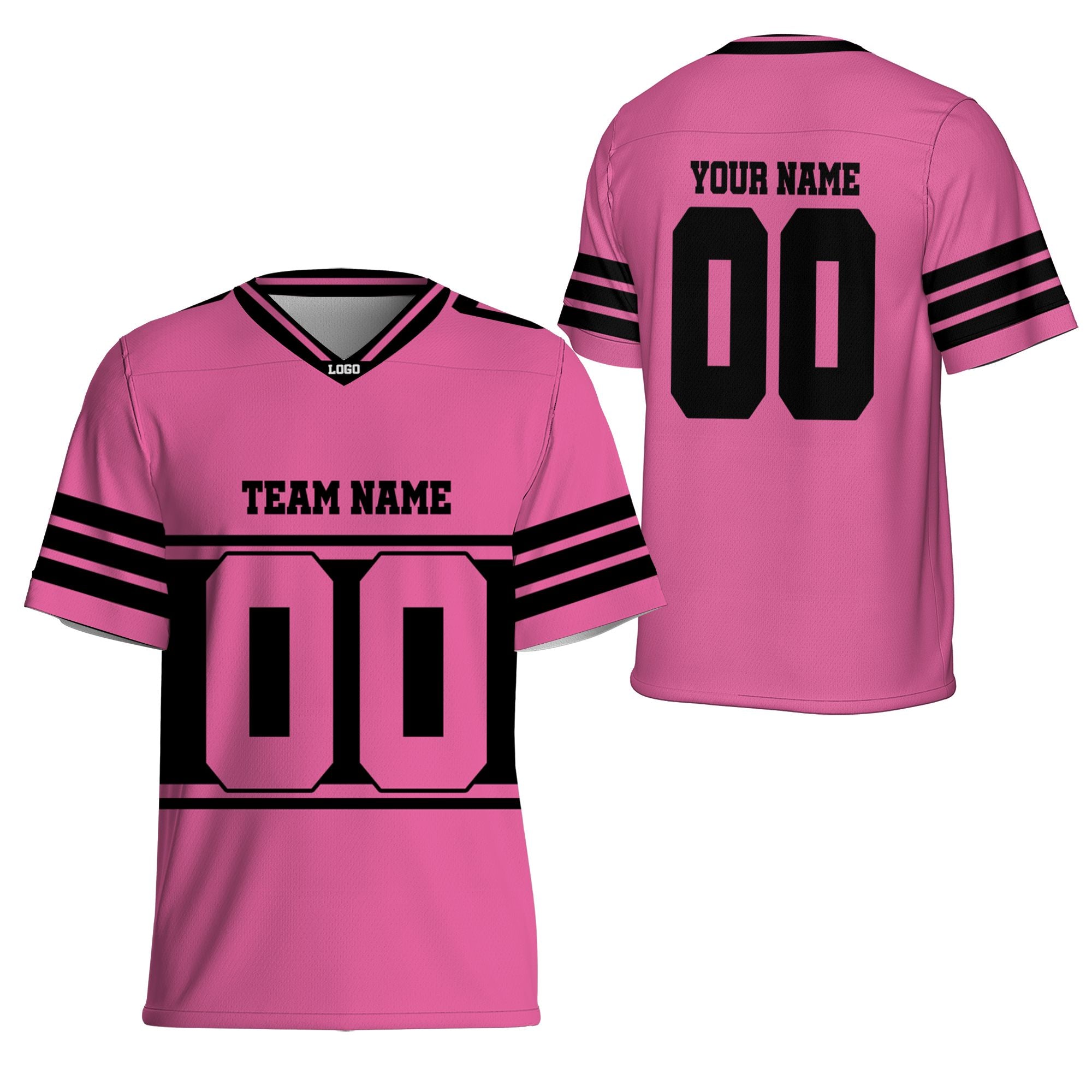 personalized-team-name-nuber-football-jersey-horizontal-line-black-and-pink-vdd49-2888