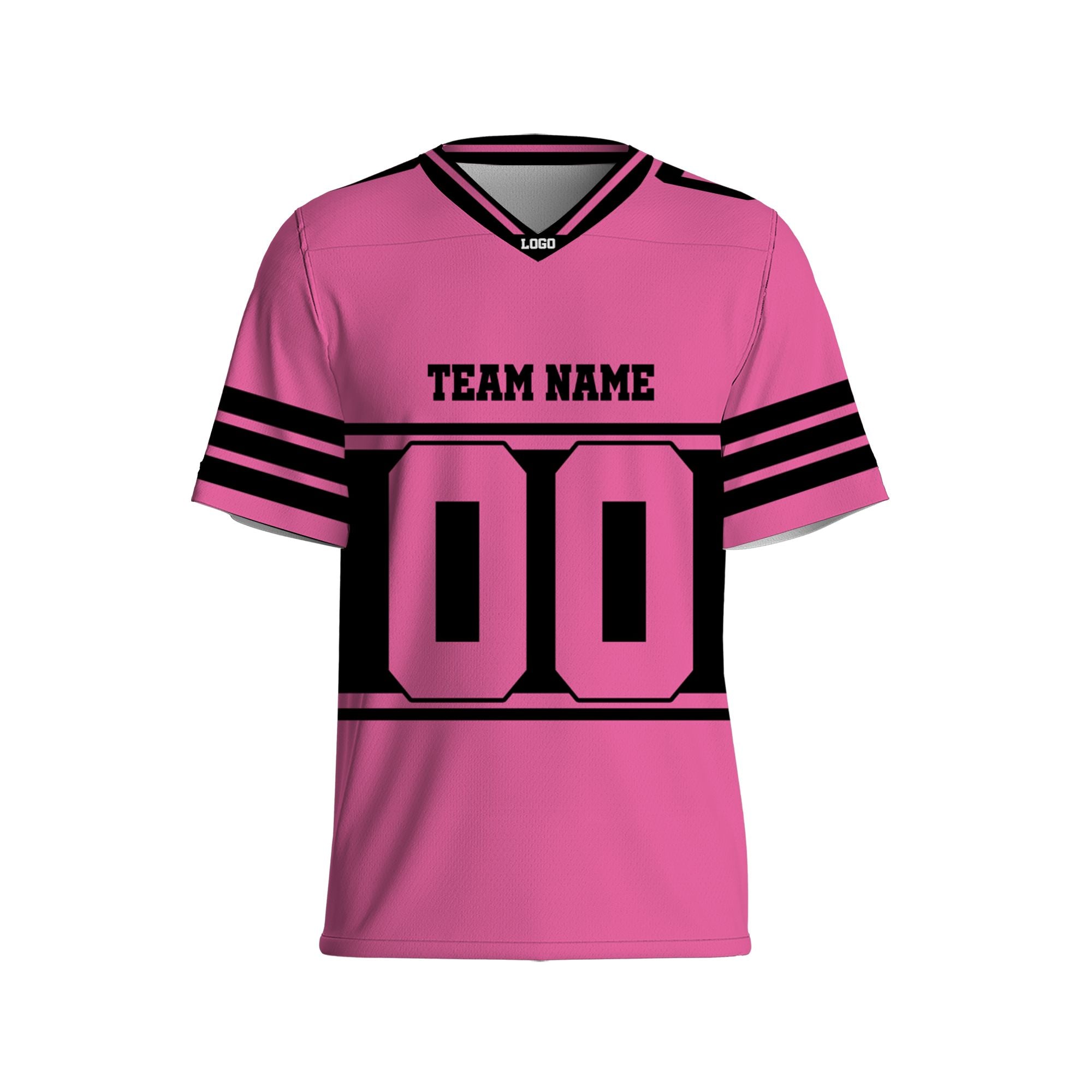 personalized-team-name-nuber-football-jersey-horizontal-line-black-and-pink-vdd49-2888