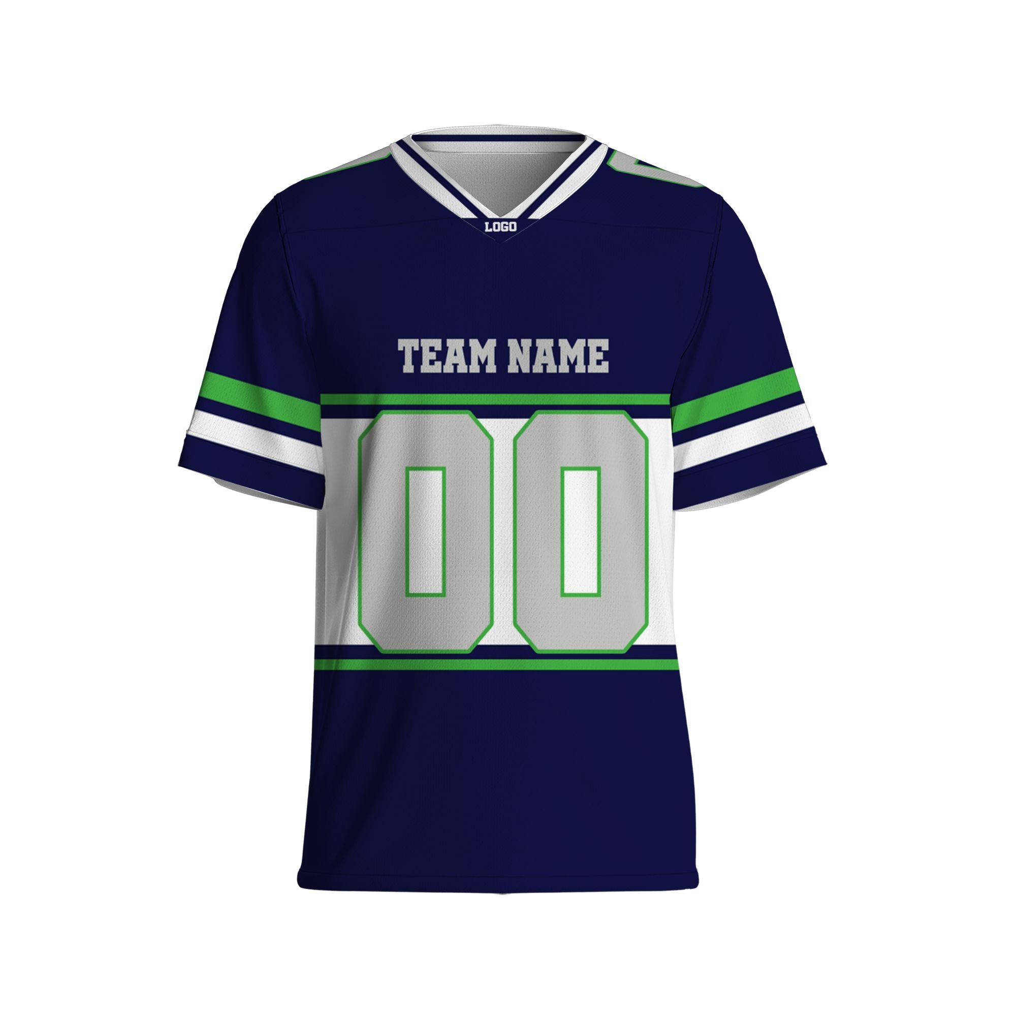 personalized-team-name-nuber-football-jersey-horizontal-line-navy-green-and-grey-ss-vdd50-5905