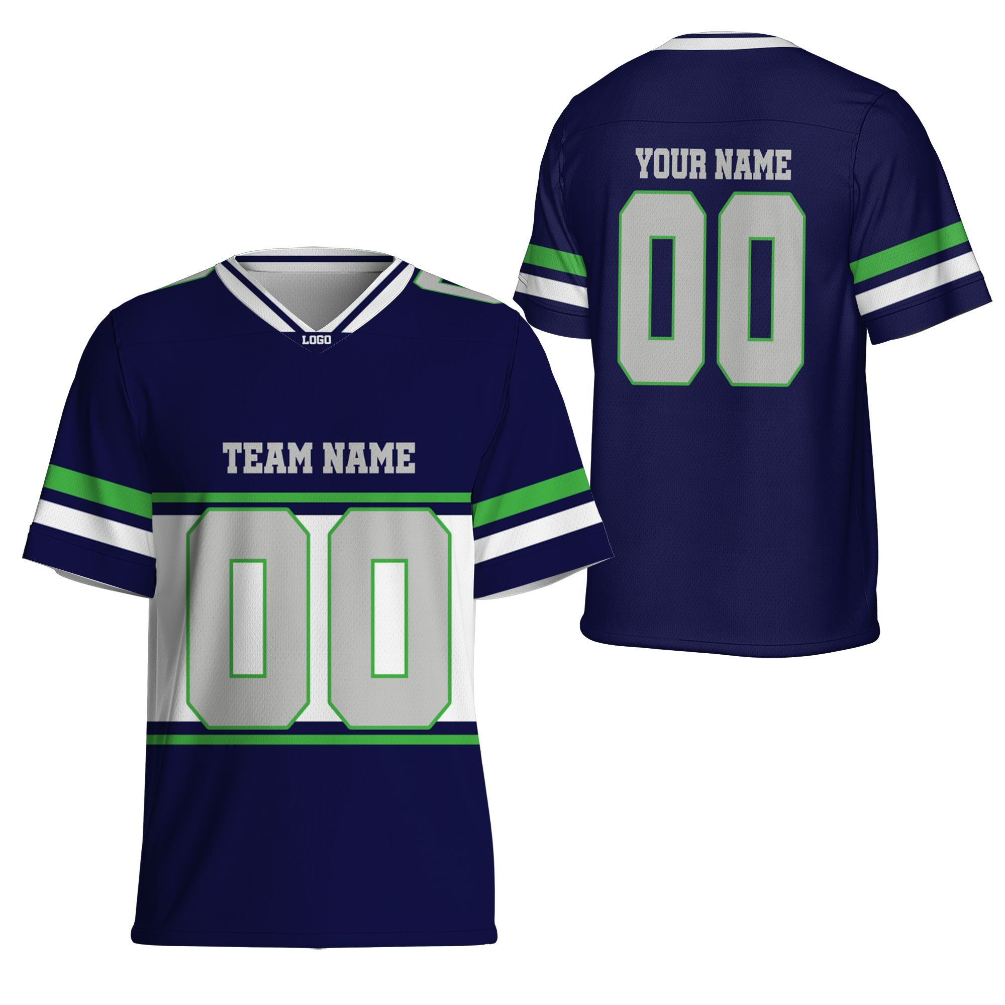 personalized-team-name-nuber-football-jersey-horizontal-line-navy-green-and-grey-ss-vdd50-5905