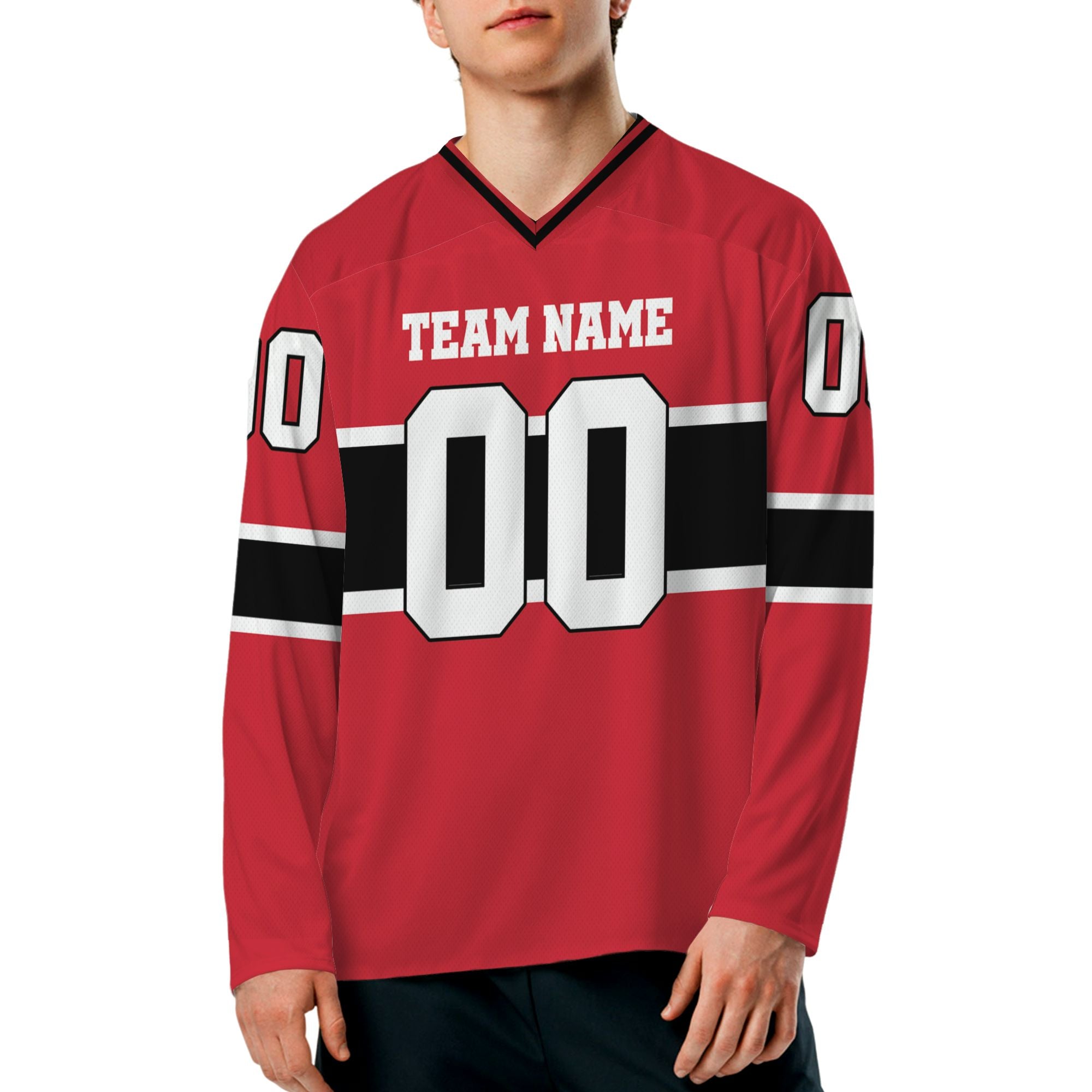 personalized-team-name-number-hockey-jersey-horizontal-lines-red-black-and-white-vdd53-3006