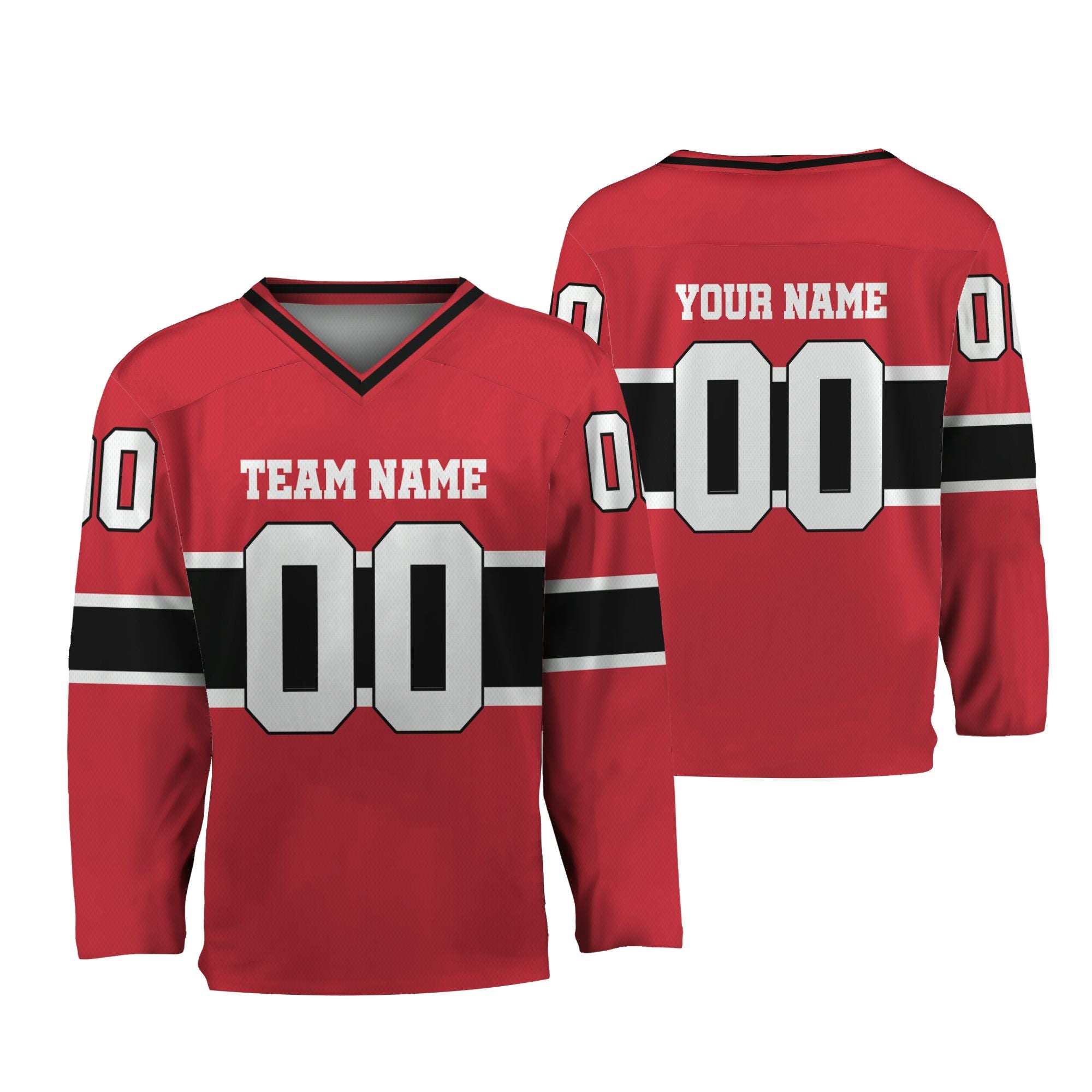 personalized-team-name-number-hockey-jersey-horizontal-lines-red-black-and-white-vdd53-3006