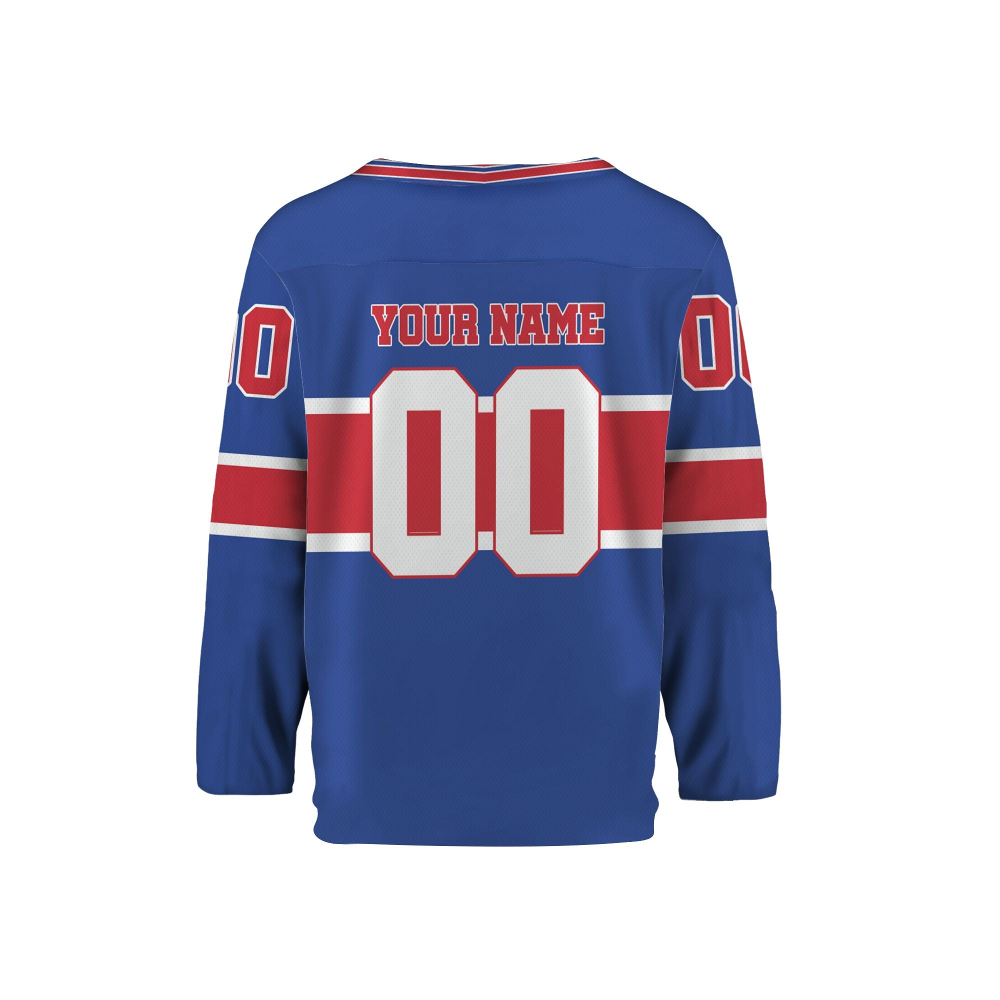personalized-team-name-number-hockey-jersey-horizontal-lines-blue-red-and-white-vdd53-9406