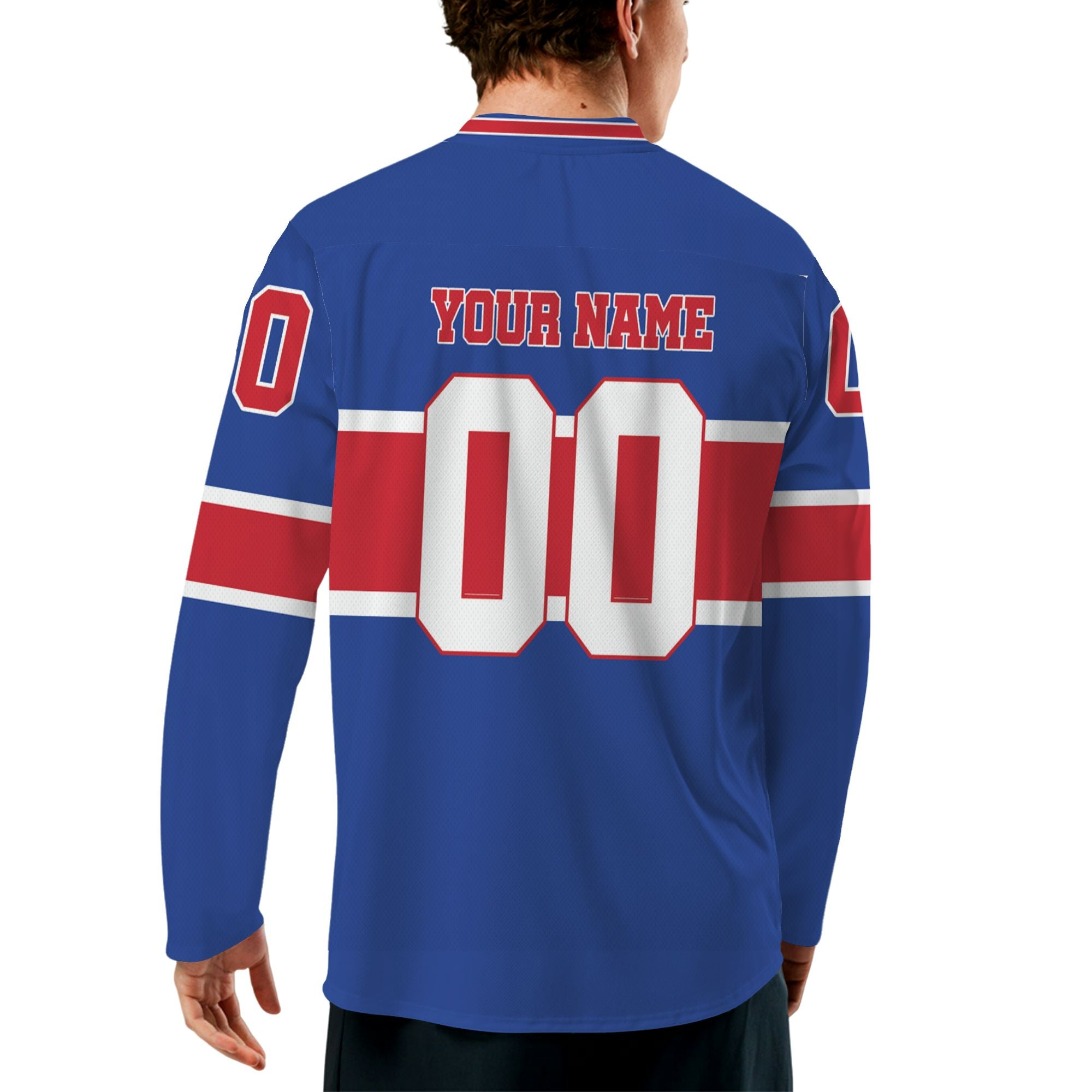 personalized-team-name-number-hockey-jersey-horizontal-lines-blue-red-and-white-vdd53-9406