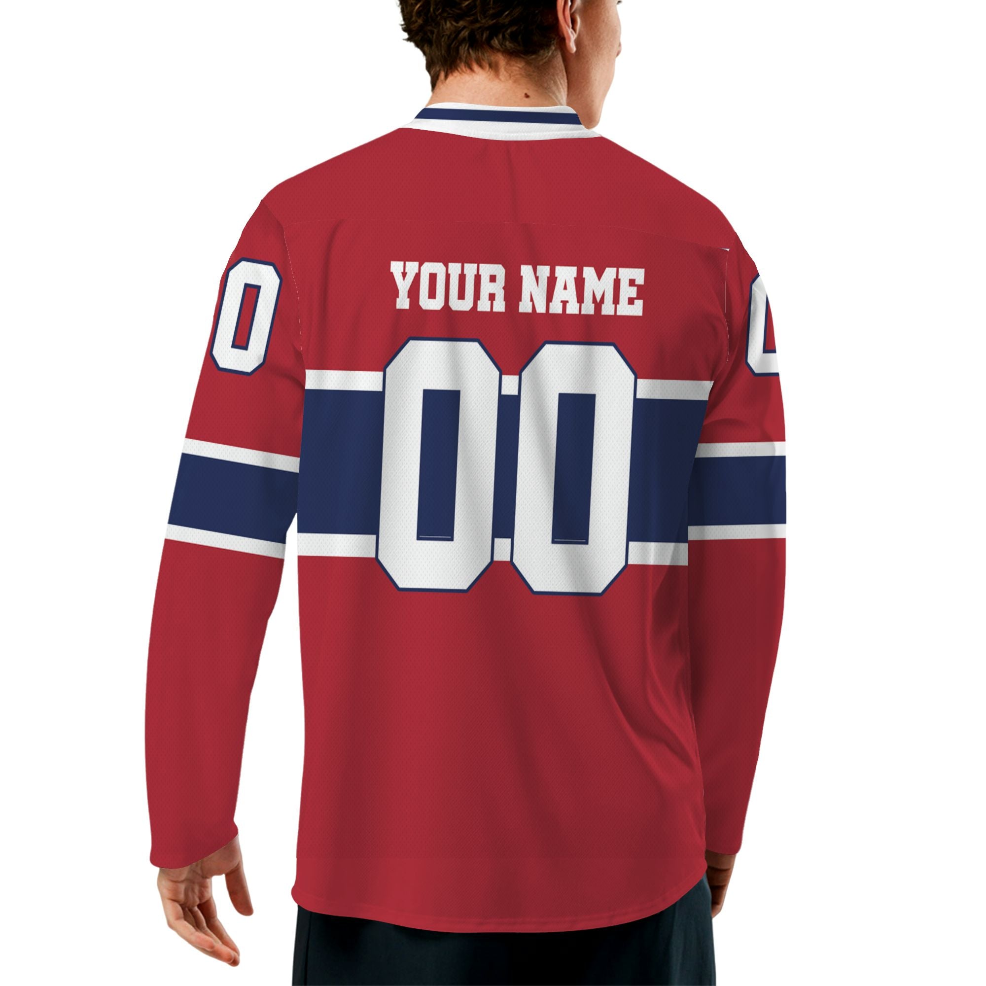 personalized-team-name-number-hockey-jersey-horizontal-lines-red-blue-and-white-vdd53-6445