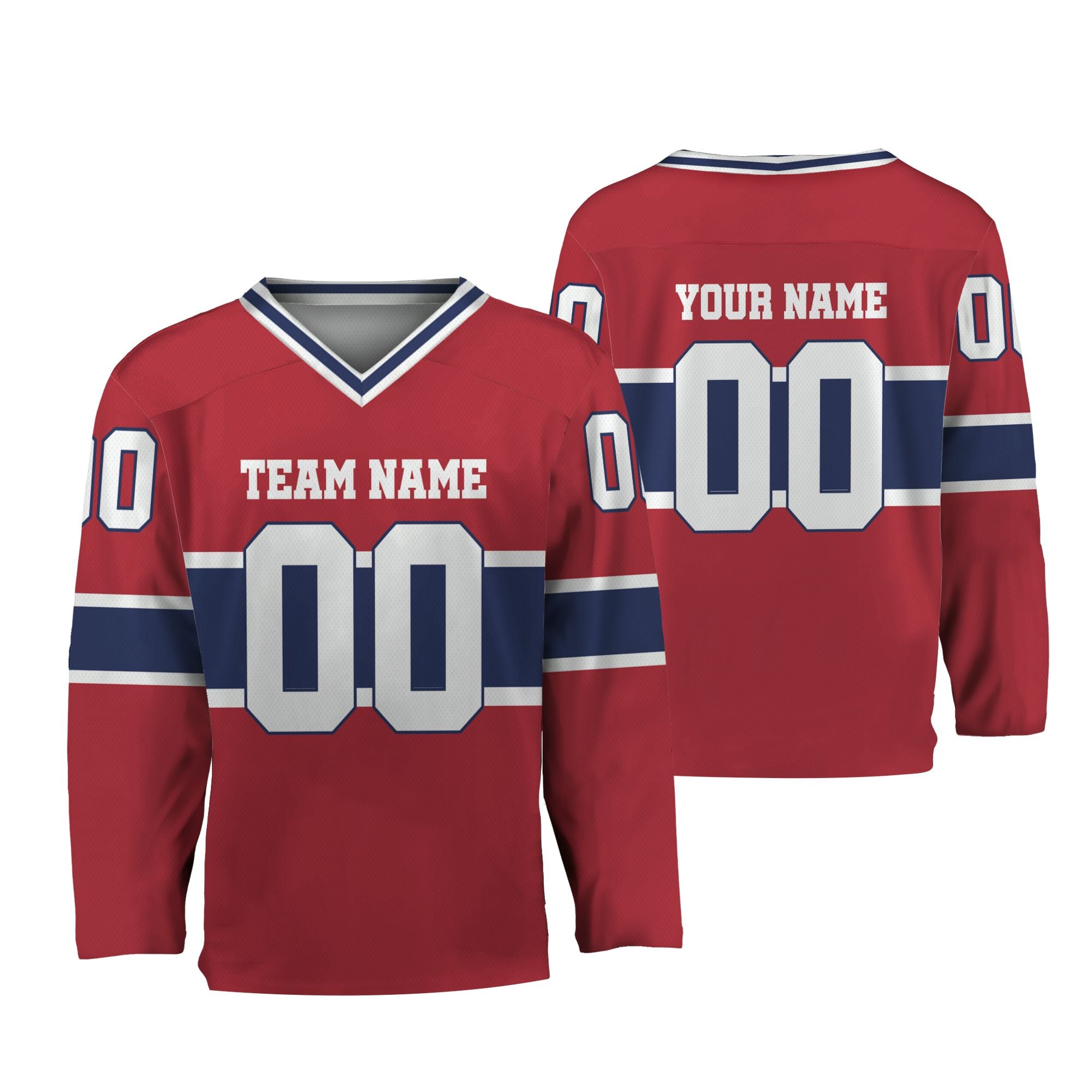 personalized-team-name-number-hockey-jersey-horizontal-lines-red-blue-and-white-vdd53-6445