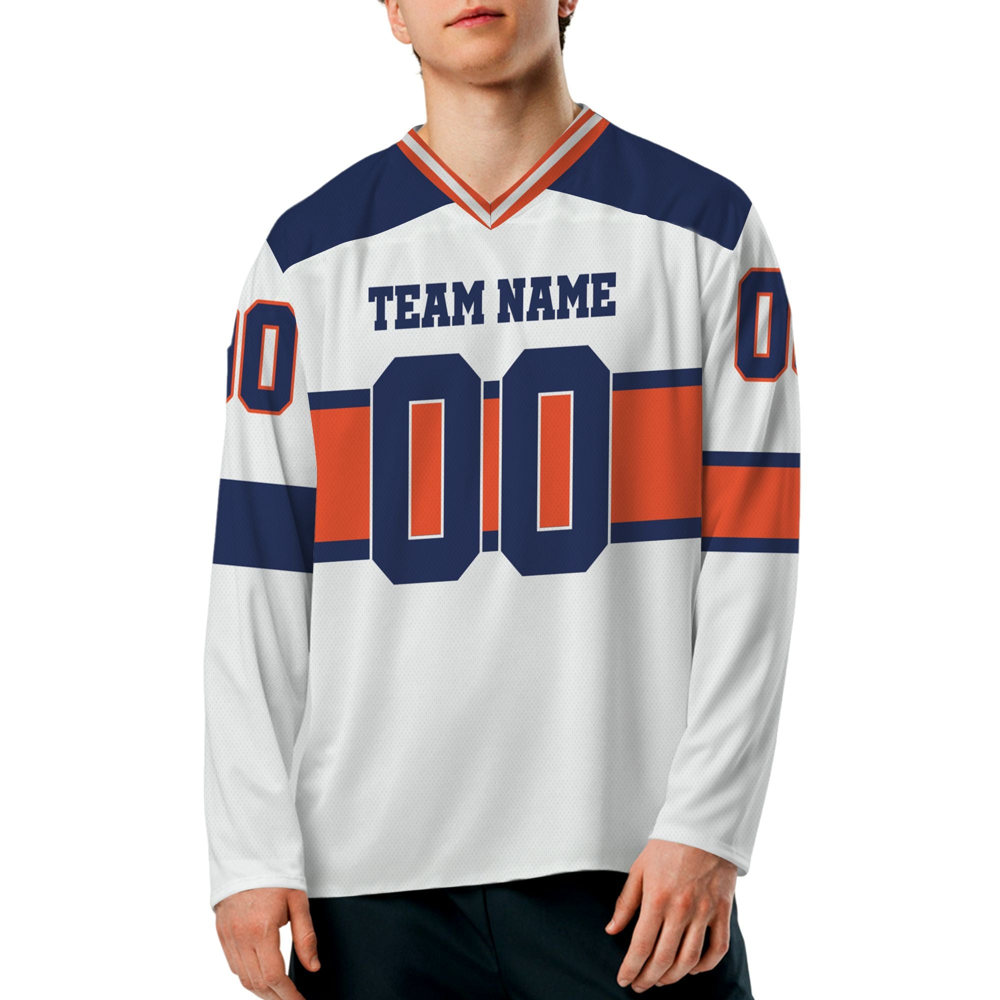 personalized-team-name-number-hockey-jersey-horizontal-lines-white-blue-and-orange-vdd54-2946