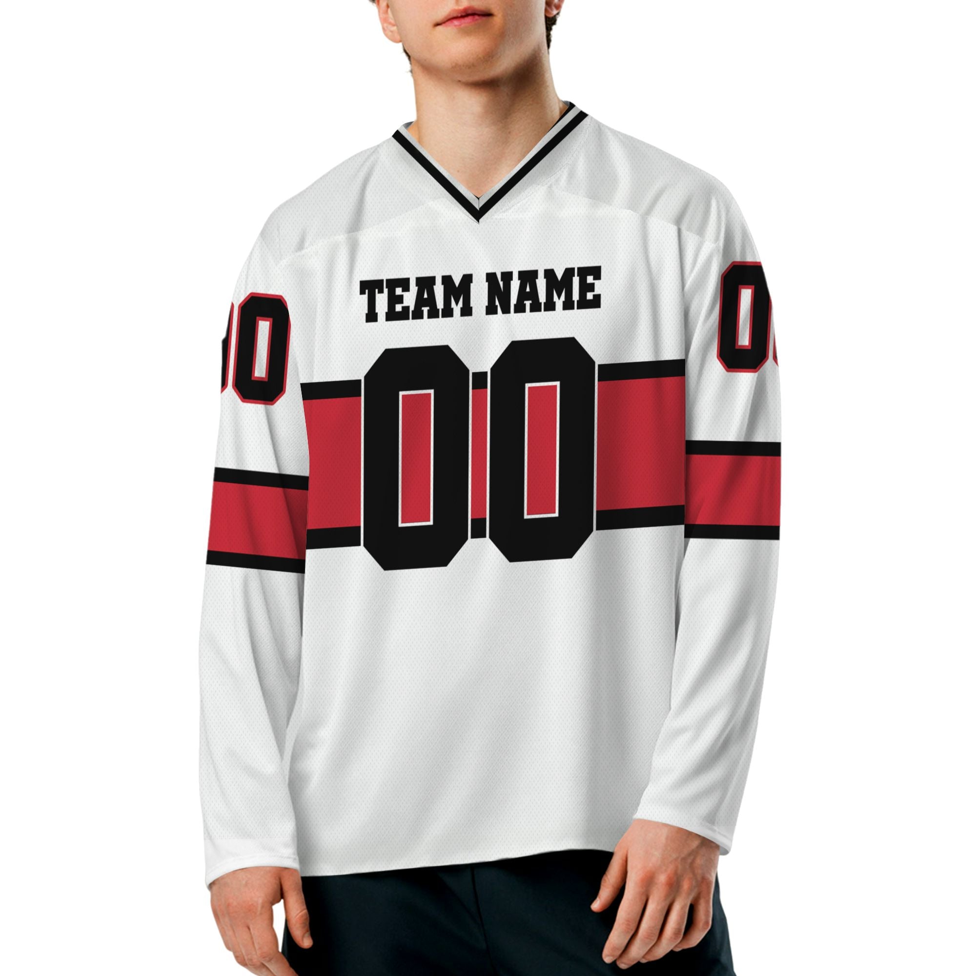 personalized-team-name-number-hockey-jersey-horizontal-lines-white-red-and-black-vdd54-8544
