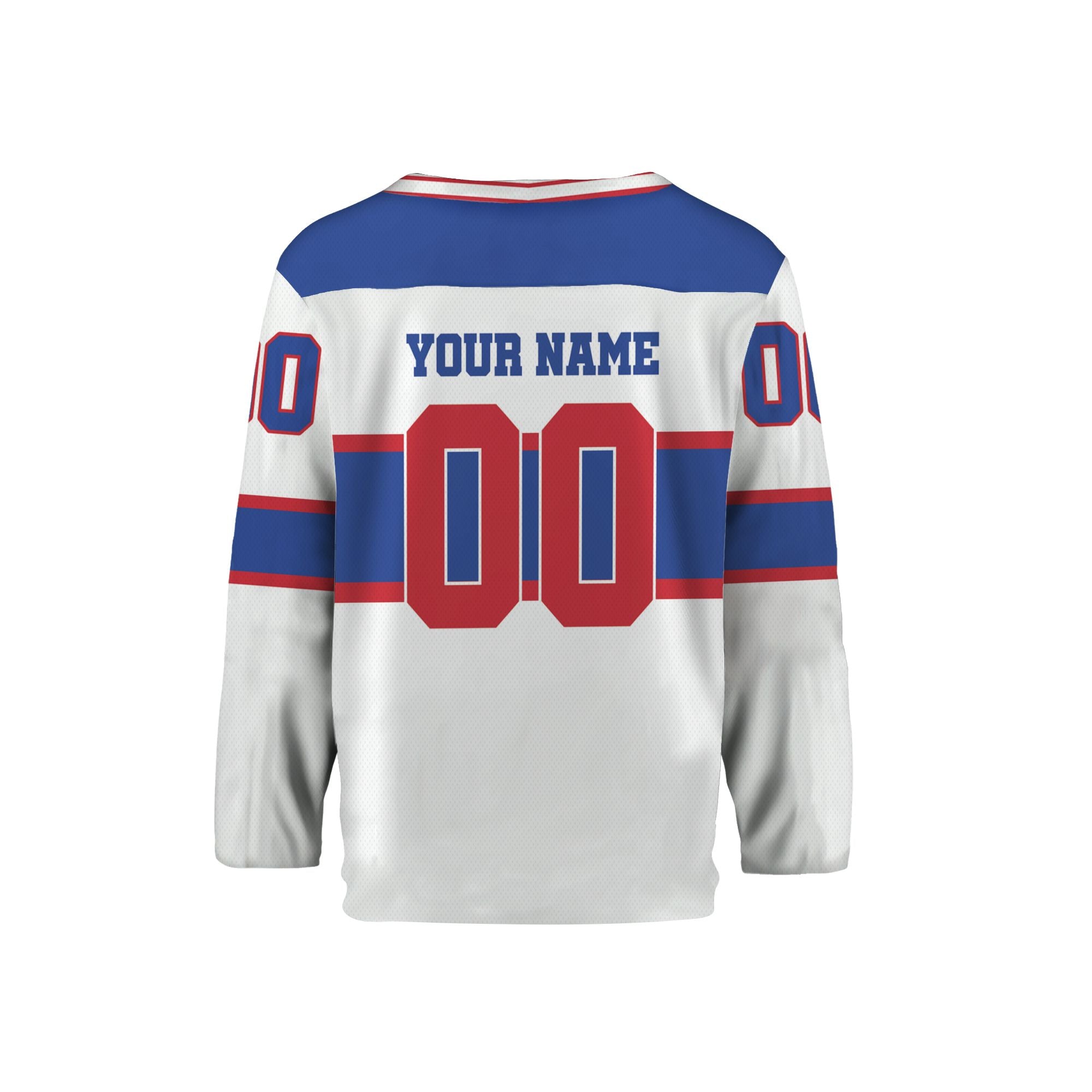 personalized-team-name-number-hockey-jersey-horizontal-lines-white-blue-and-red-vdd54-2364