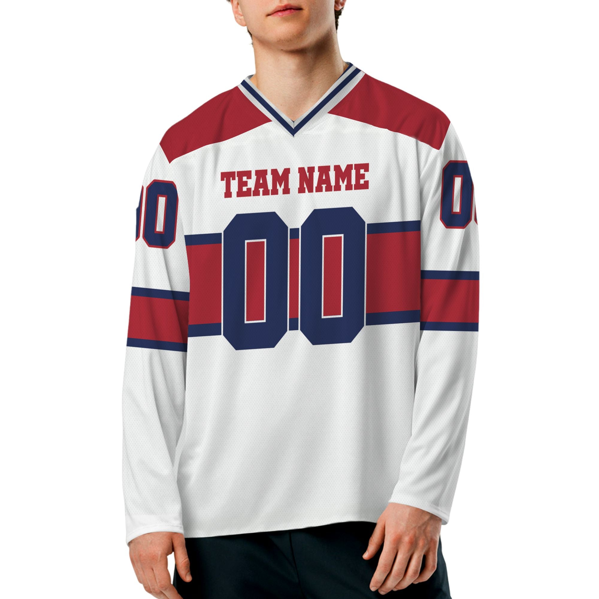 personalized-team-name-number-hockey-jersey-horizontal-lines-white-red-and-blue-vdd54-6918