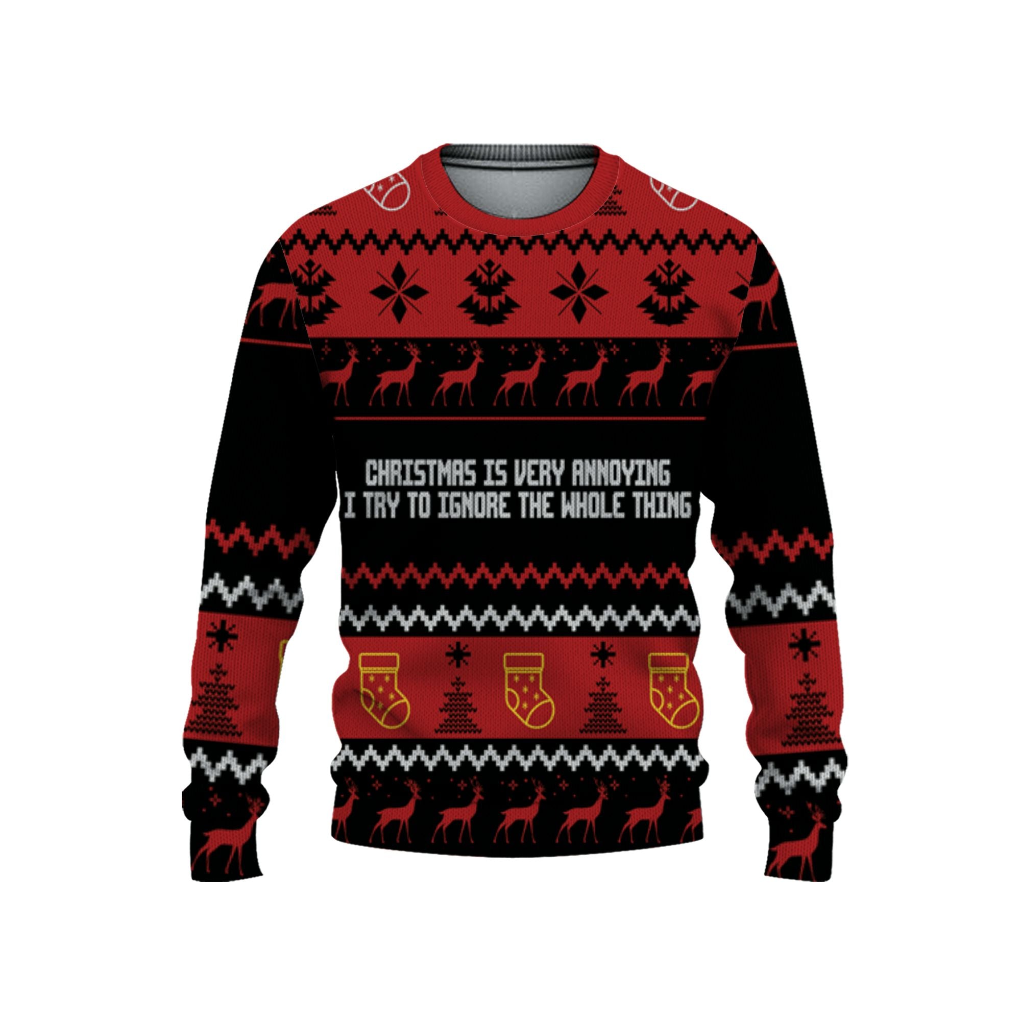 personalized-funny-quotes-christmas-holiday-ugly-sweater-red-and-black-vdd56-9741