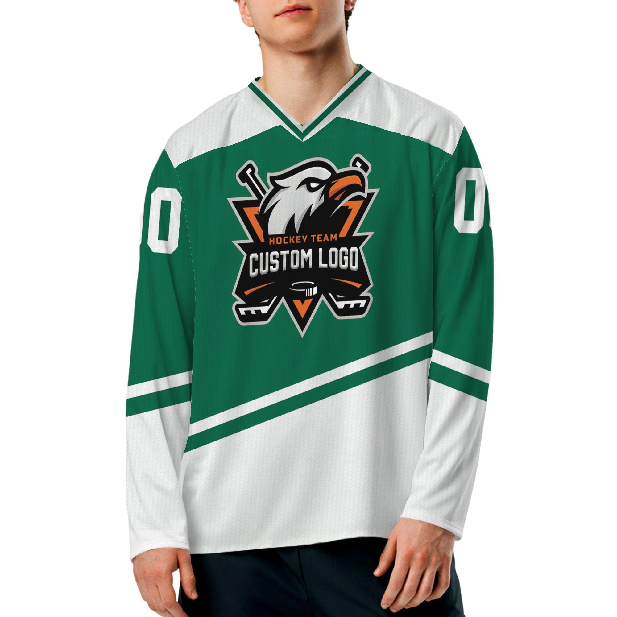customized-name-and-logo-ice-hockey-jersey-diagonal-stripes-green-and-white-vdd61-1727