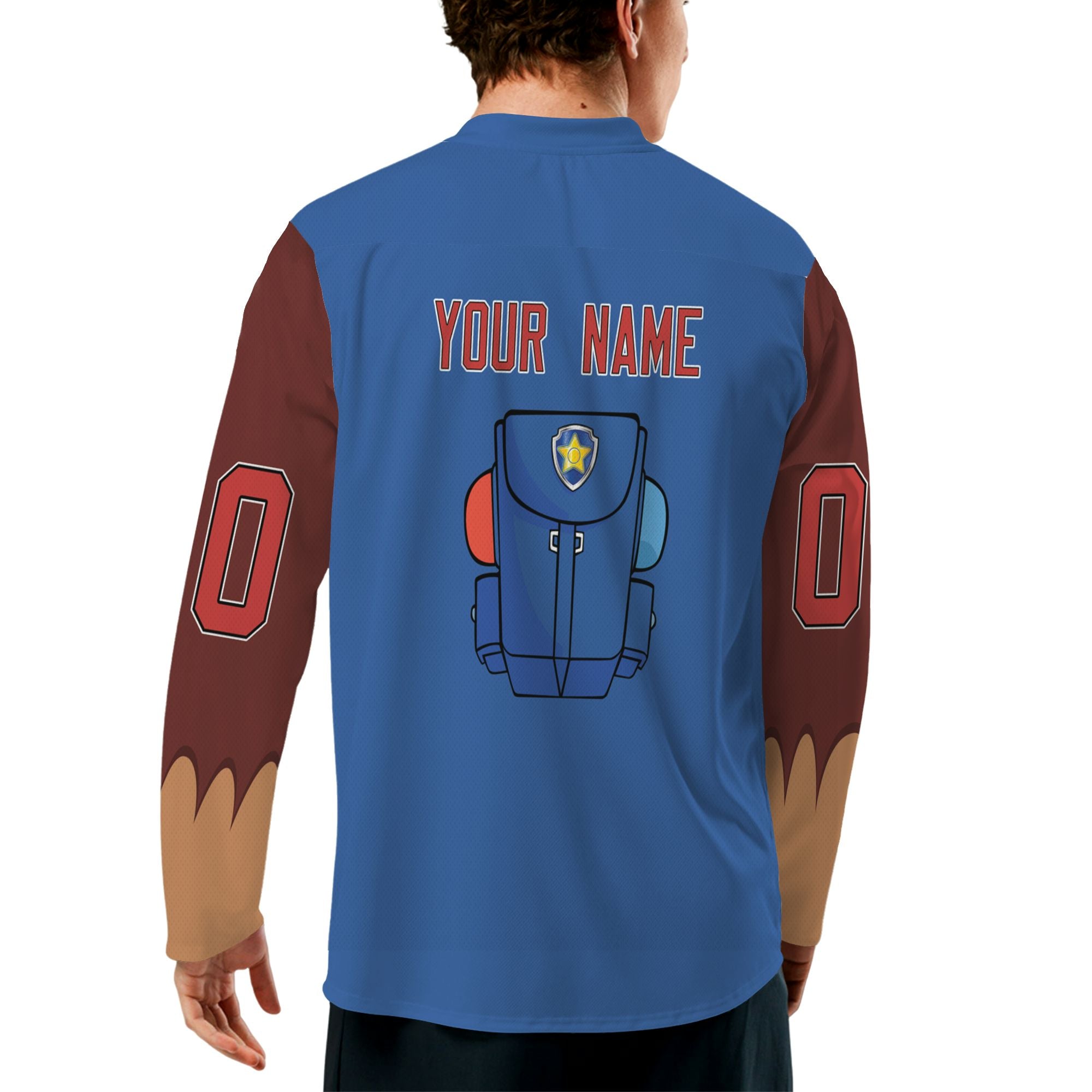 personalize-hockey-costume-suit-dog-paw-blue-nda99-9907