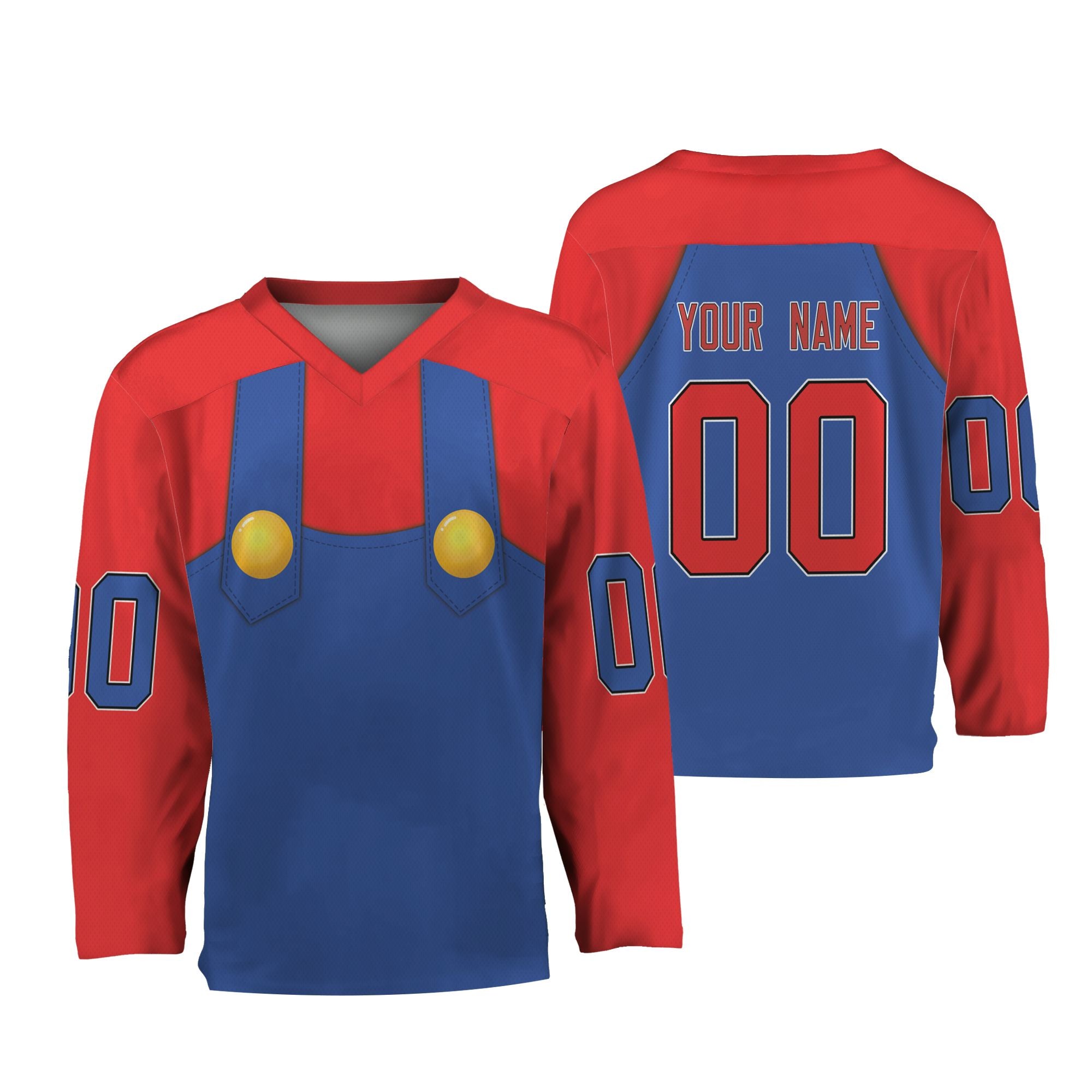 personalize-hockey-costume-plumber-red-nda100-7231