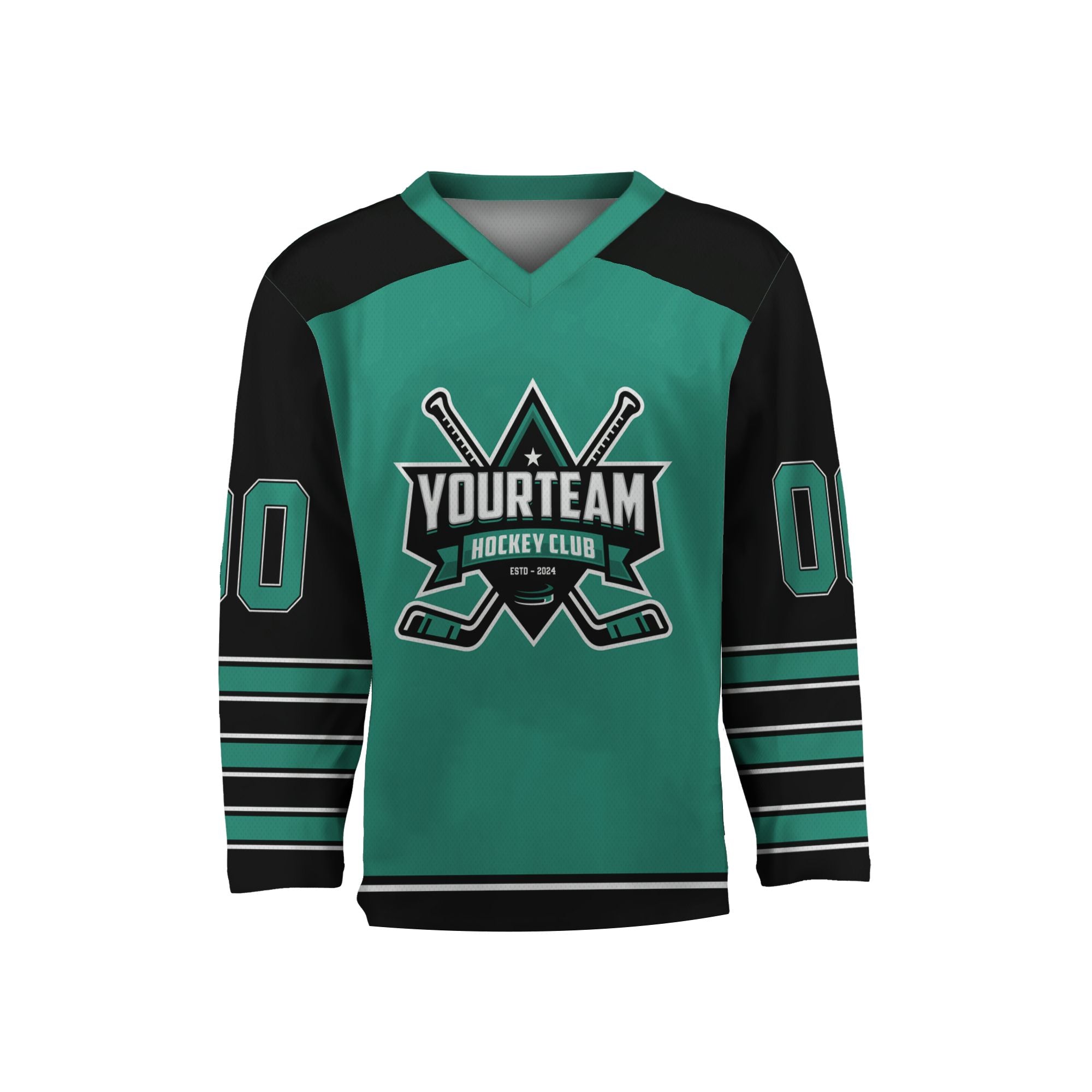 personalize-hockey-team-name-and-number-custom-green-ndb12-4887