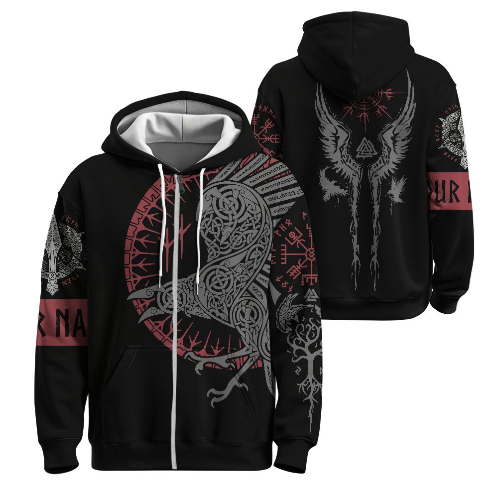 personalize-viking-raven-tribal-tattoo-ndb22-9187
