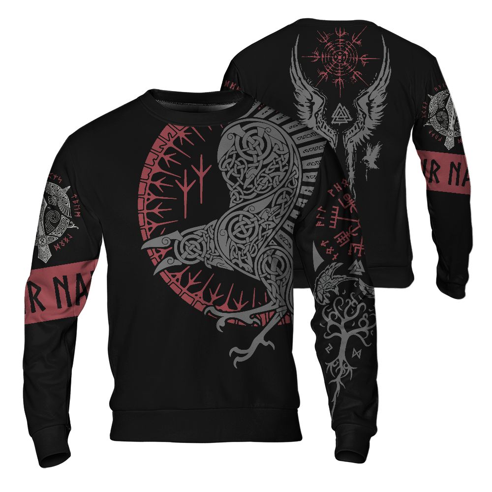 personalize-viking-raven-tribal-tattoo-ndb22-9187