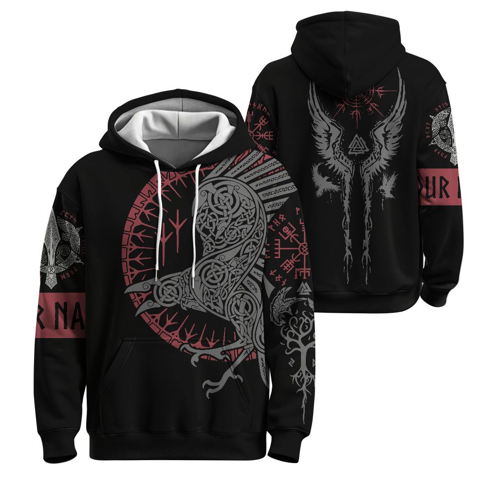 personalize-viking-raven-tribal-tattoo-ndb22-9187