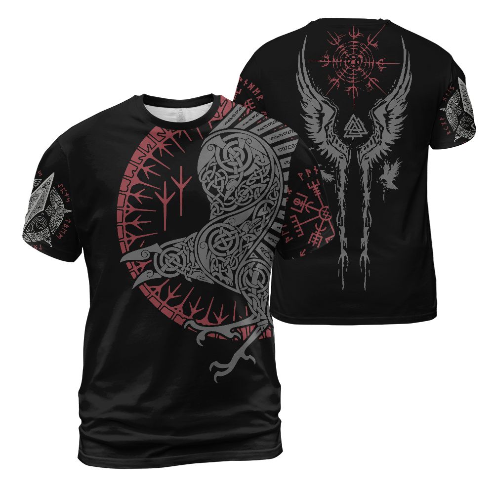 personalize-viking-raven-tribal-tattoo-ndb22-9187