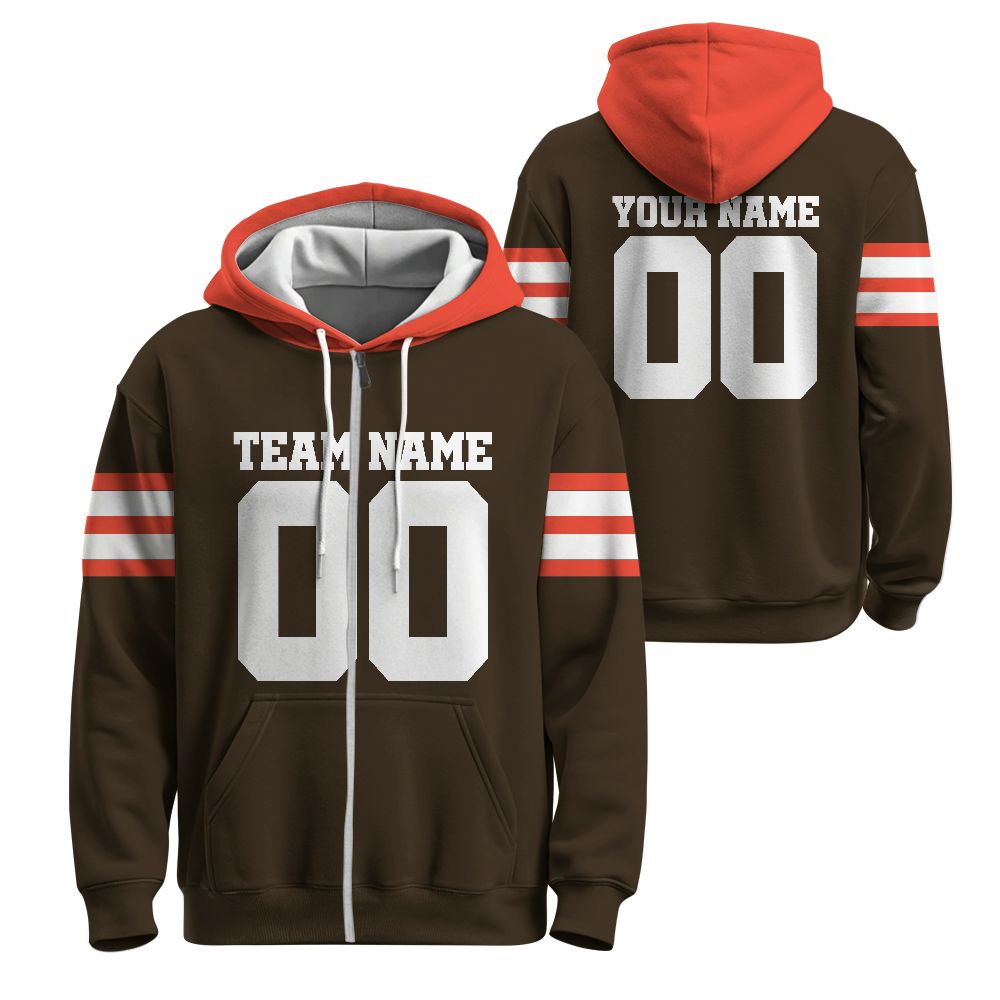 personalized-name-and-number-brown-football-hoddie-sweater-trendy-fan-gift-brown-and-orange-clb-vdd92-8995