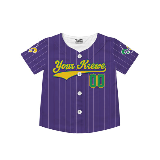 Custom Tkb40 Purple Stripe Kid Baseball Jersey