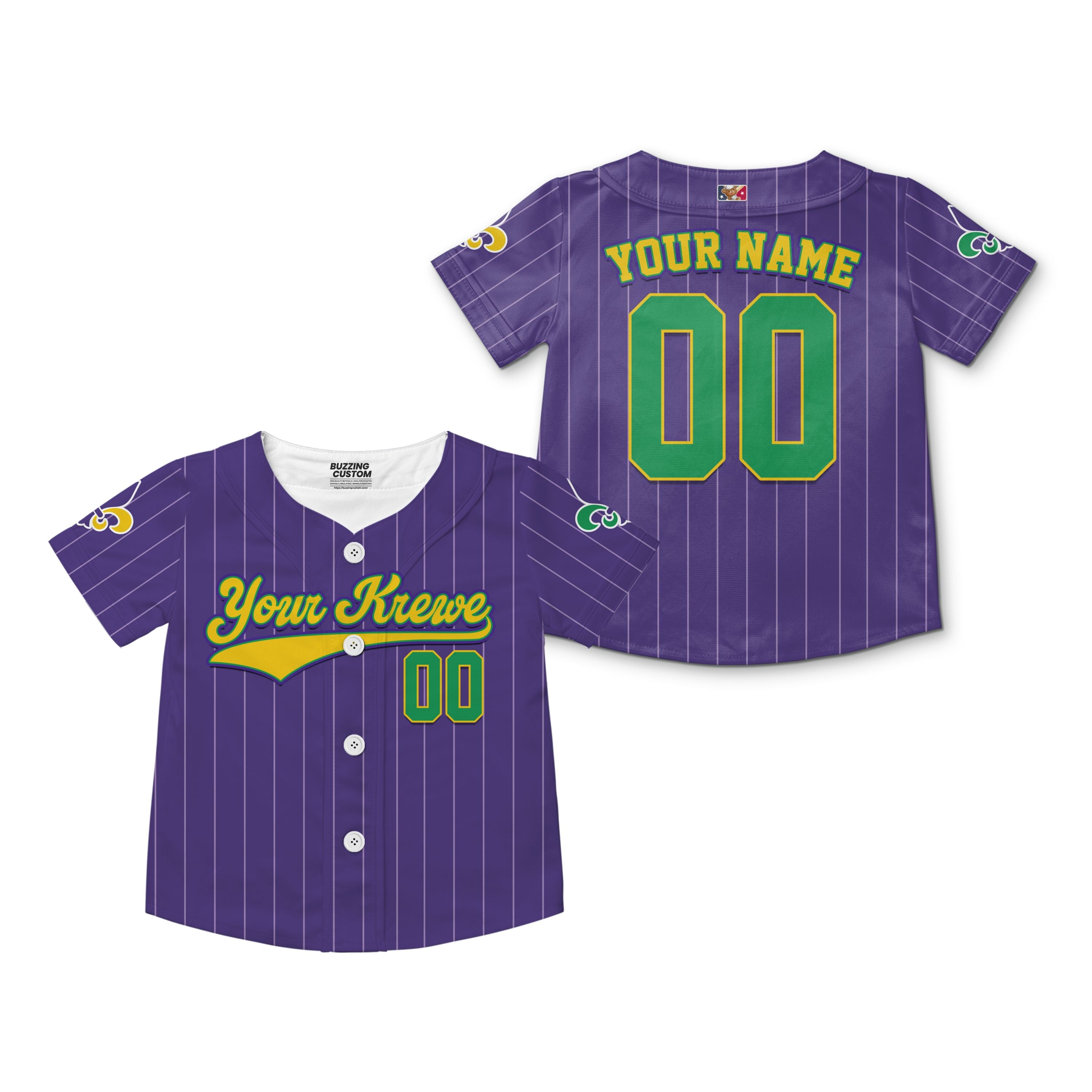 Custom Tkb40 Purple Stripe Kid Baseball Jersey