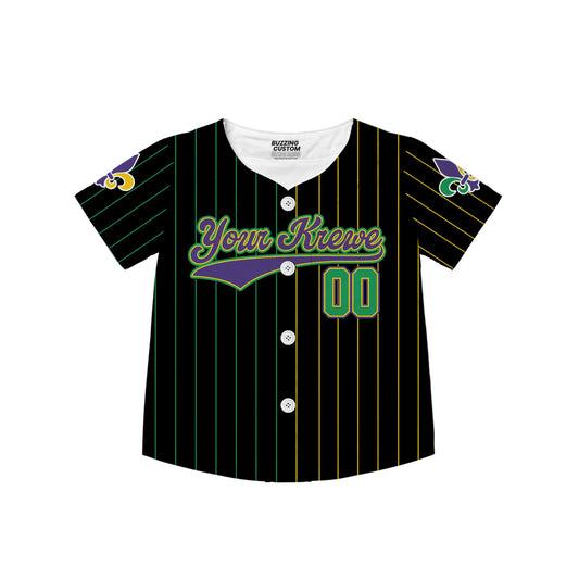 Custom Tkb40 Black Stripe Kid Baseball Jersey
