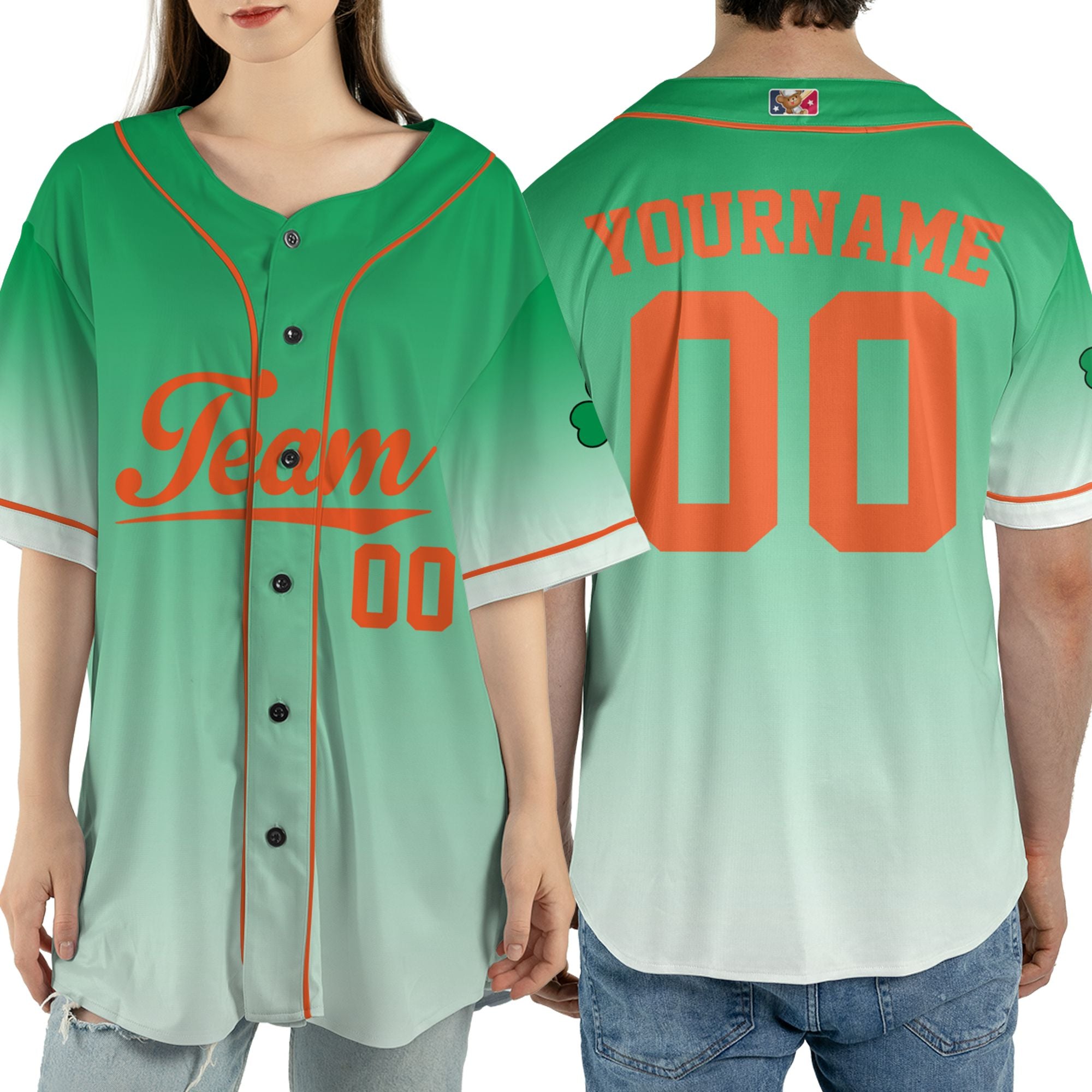 Custom Unisex Green White St. Patrick&