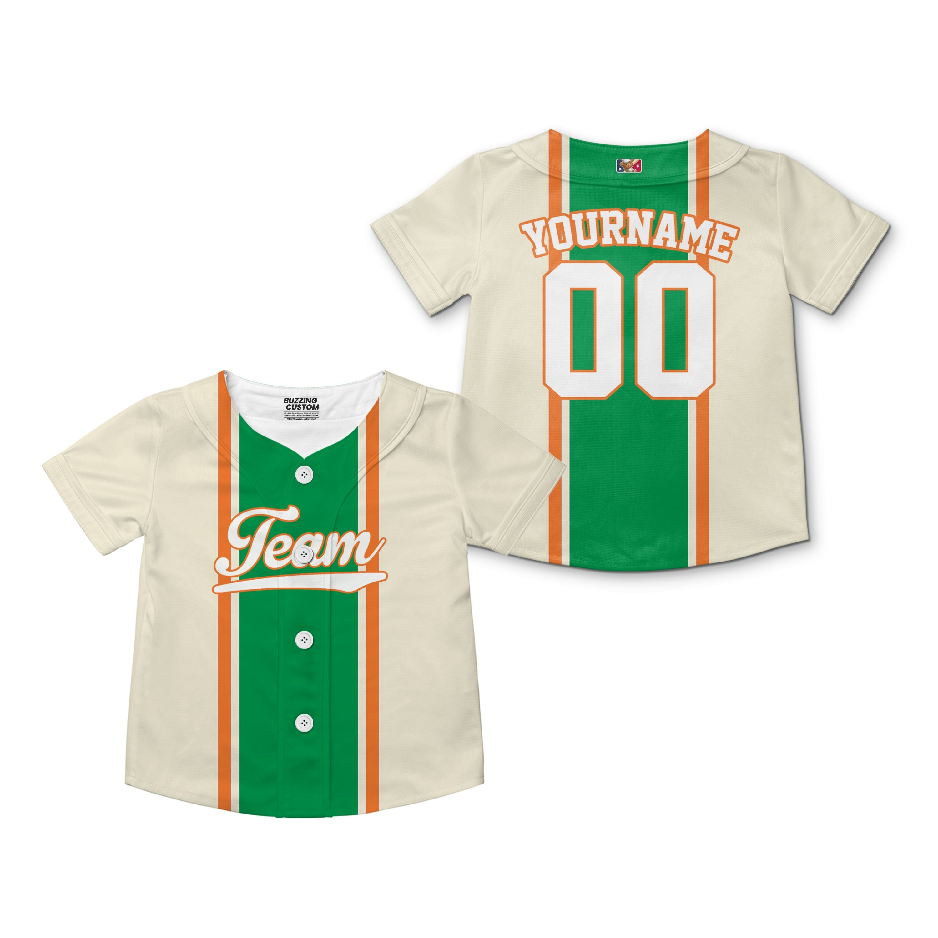 Custom Unisex Orange Green White St. Patrick&