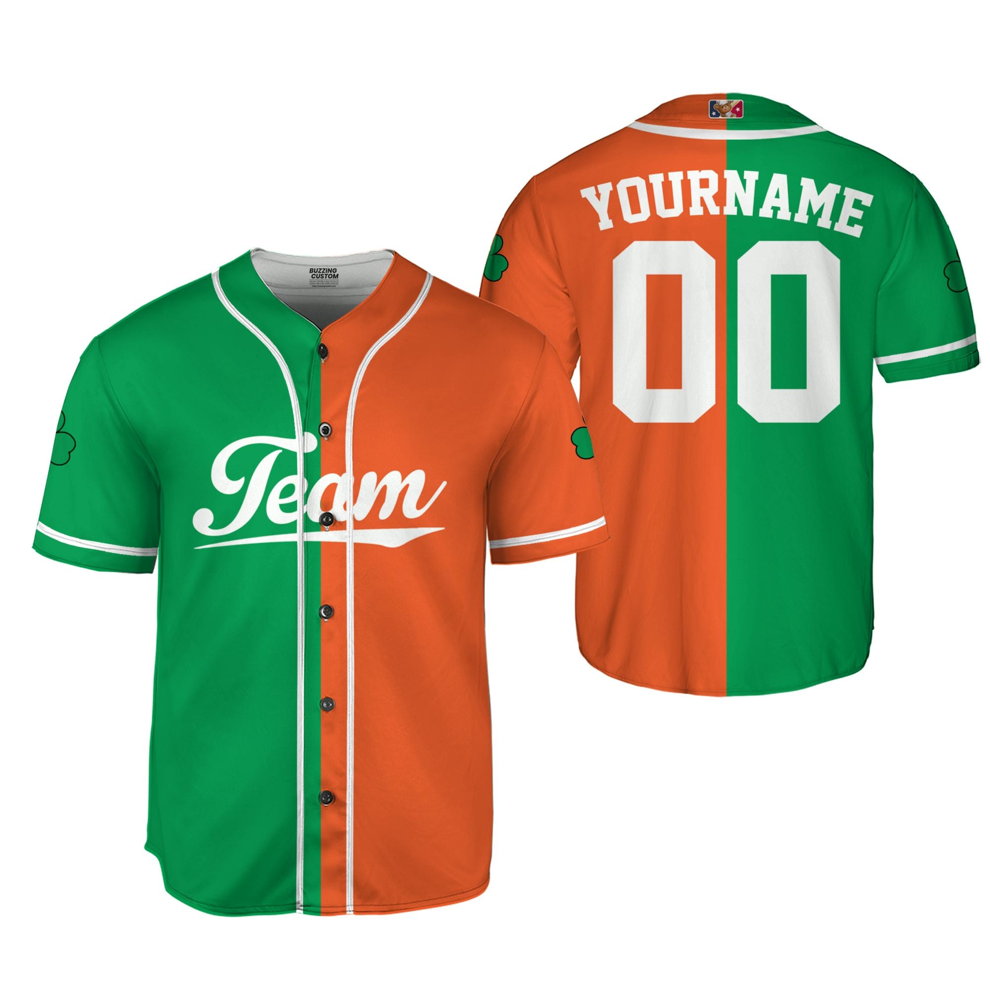 Custom Unisex Orange Green St. Patrick&