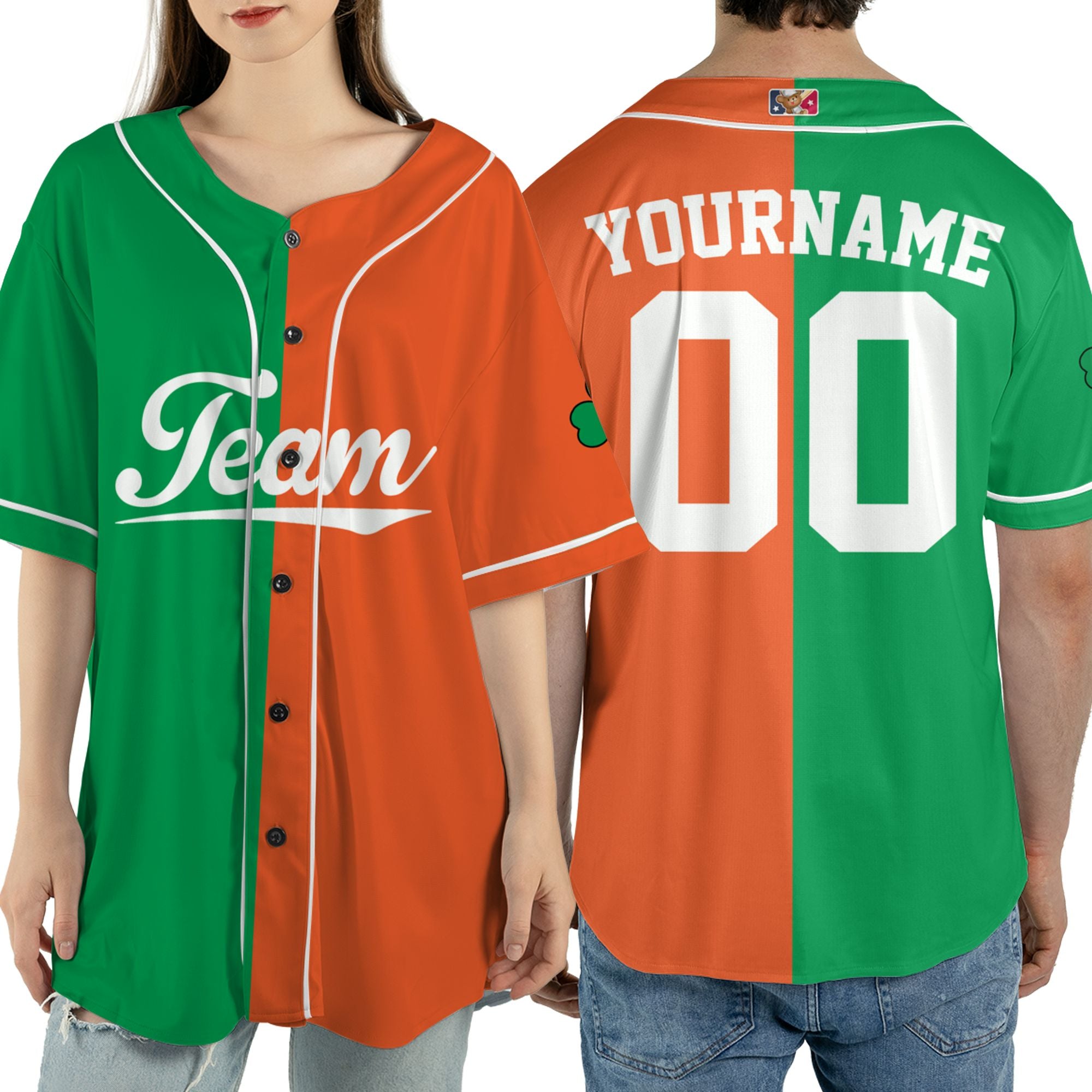 Custom Unisex Orange Green St. Patrick&