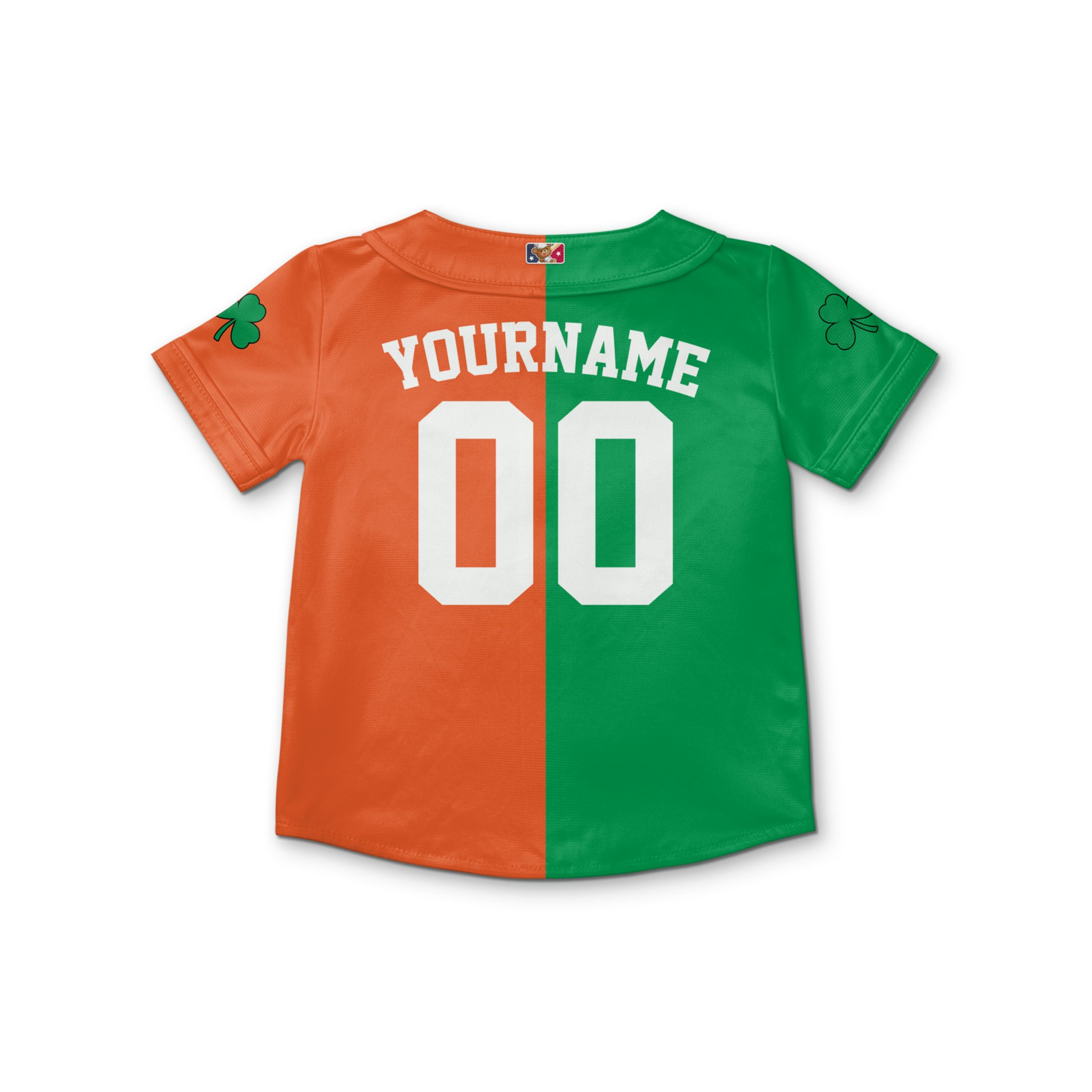 Custom Unisex Haft Green Orange St. Patrick&