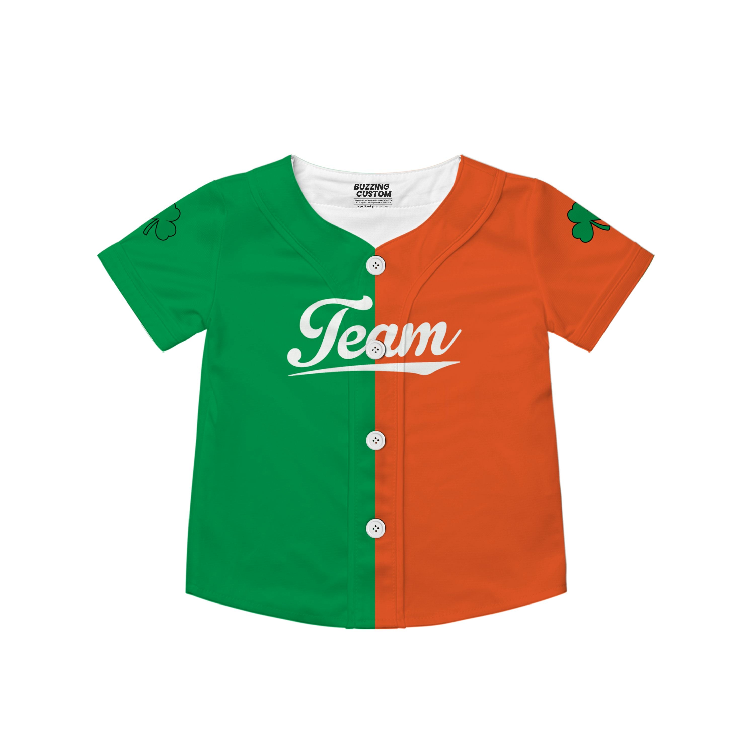 Custom Unisex Haft Green Orange St. Patrick&