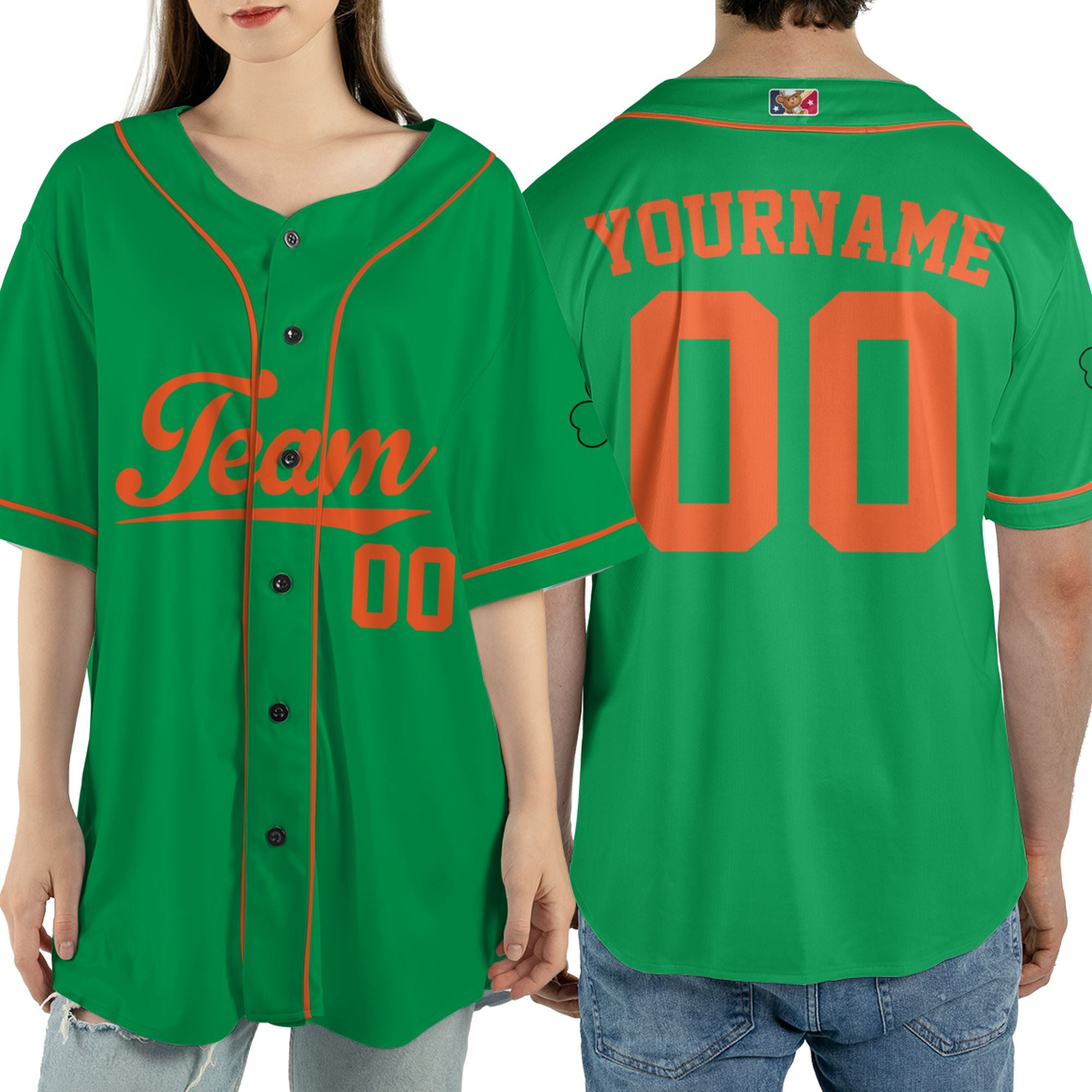 Custom Unisex Green Orange St. Patrick&